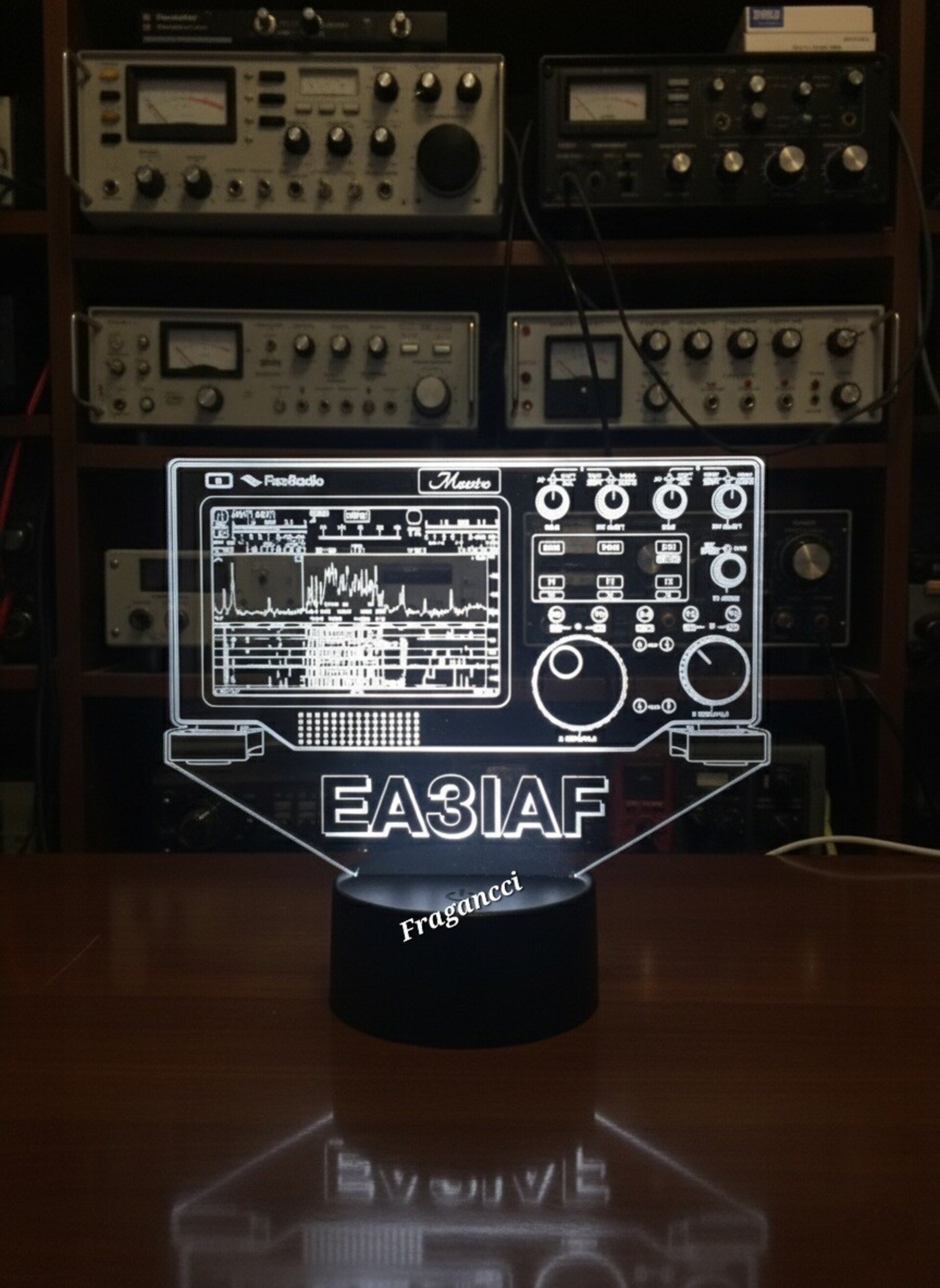 Lampara led Emisora radioaficionado FlexRadio Maestro personalizada + indicativo - 3