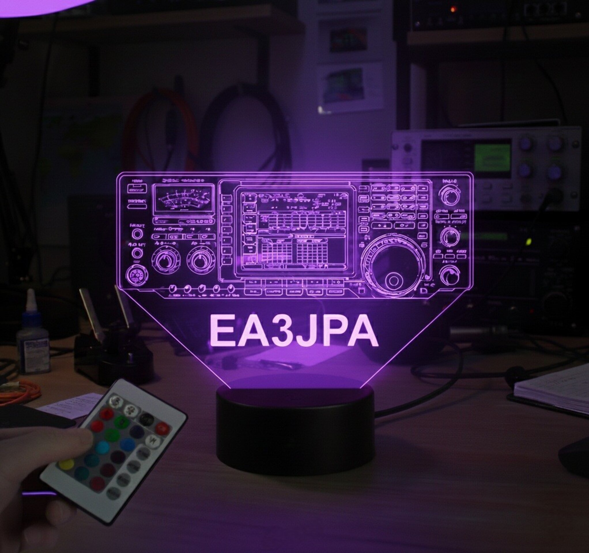 Lampara led Emisora radioaficionado ICOM IC 756 pro III personalizada indicativo - 3