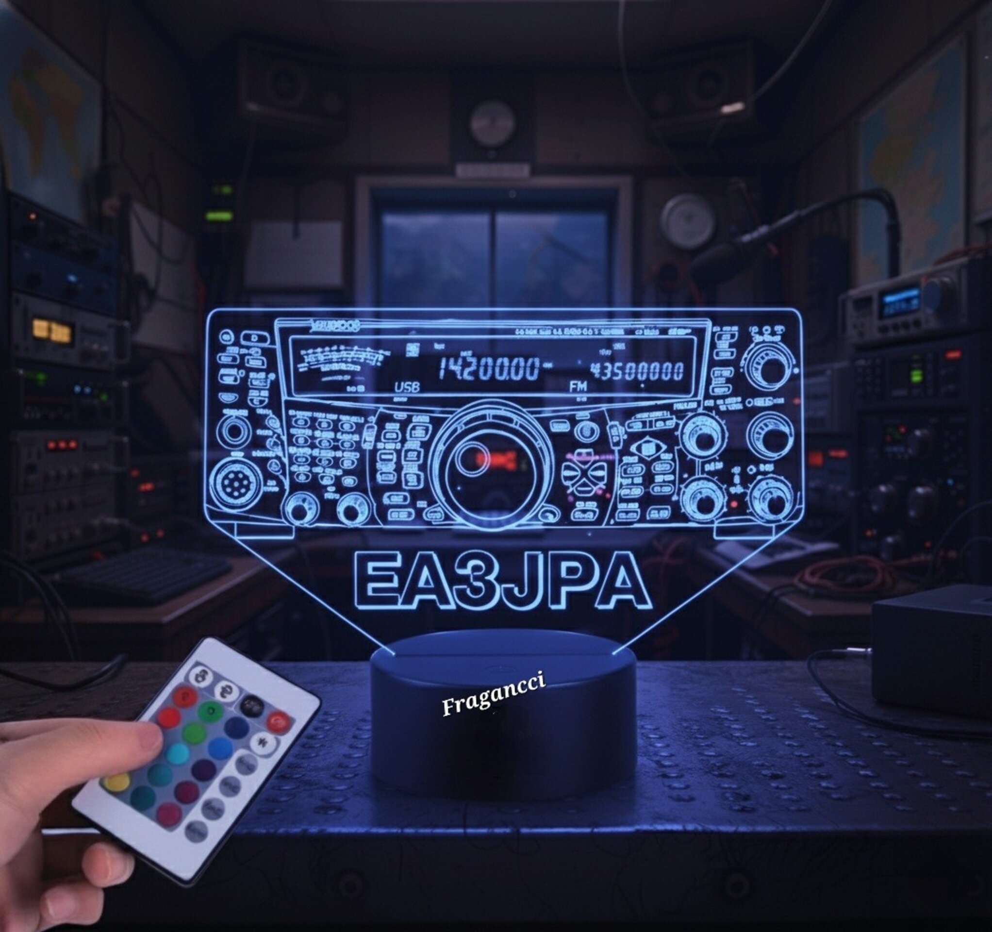 Lampara led Emisora radioaficionado KENWOOD TS-2000 personalizada + indicativo - 3