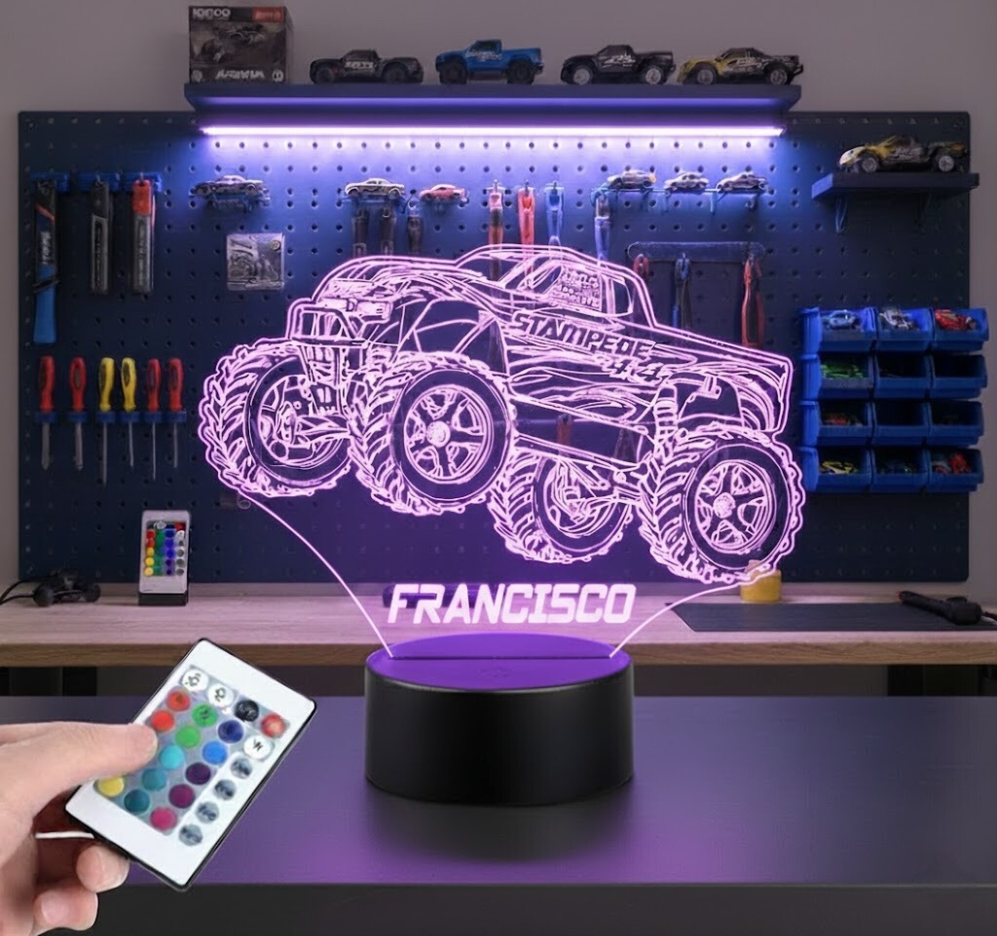 Lámpara LED 3D Traxxas Stampede 4x4 - Luz Buggy RC 1/10 Personalizable - 7