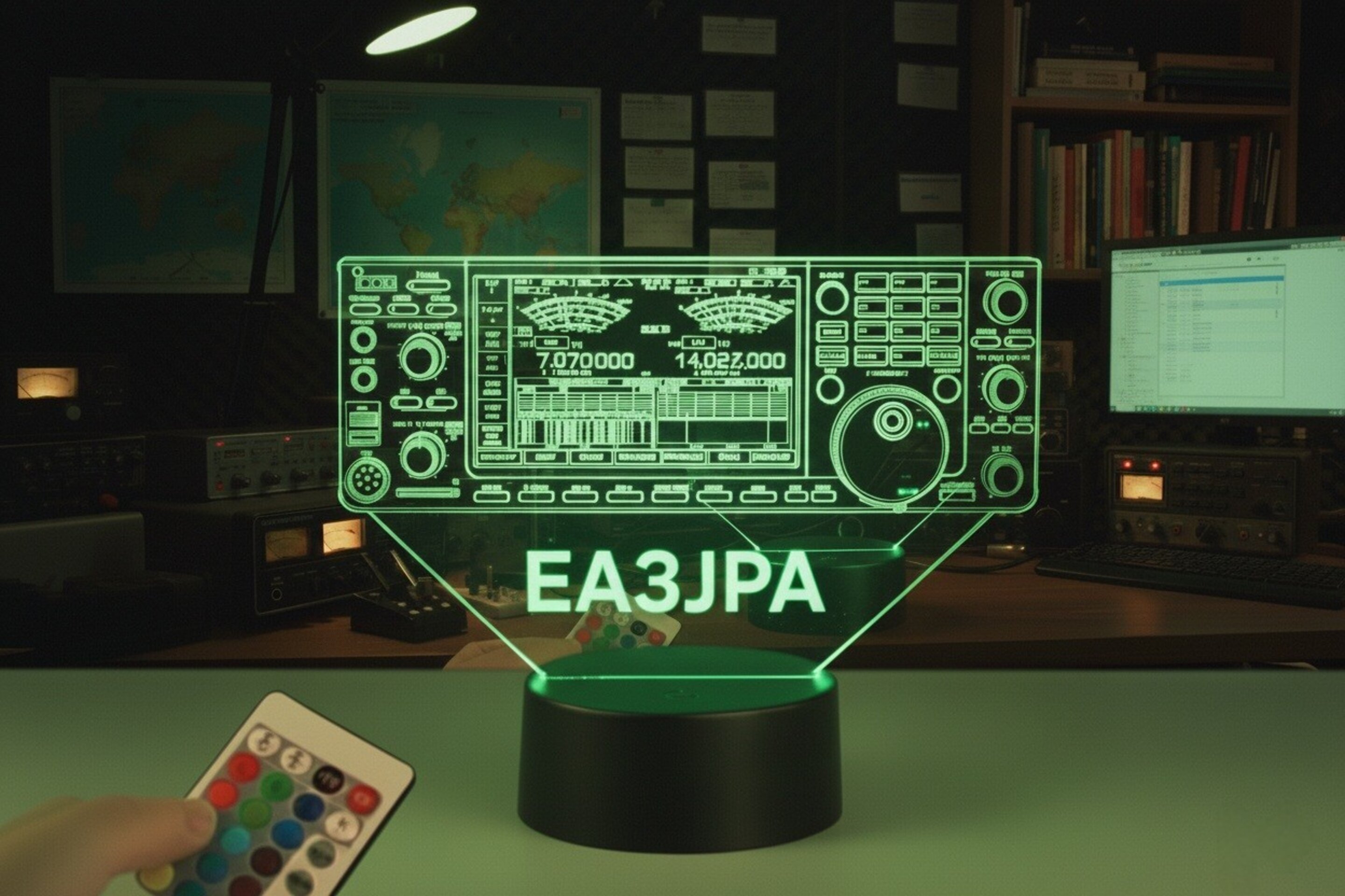 Lampara led Emisora radioaficionado ICOM IC 7610 personalizada con indicativo - 3