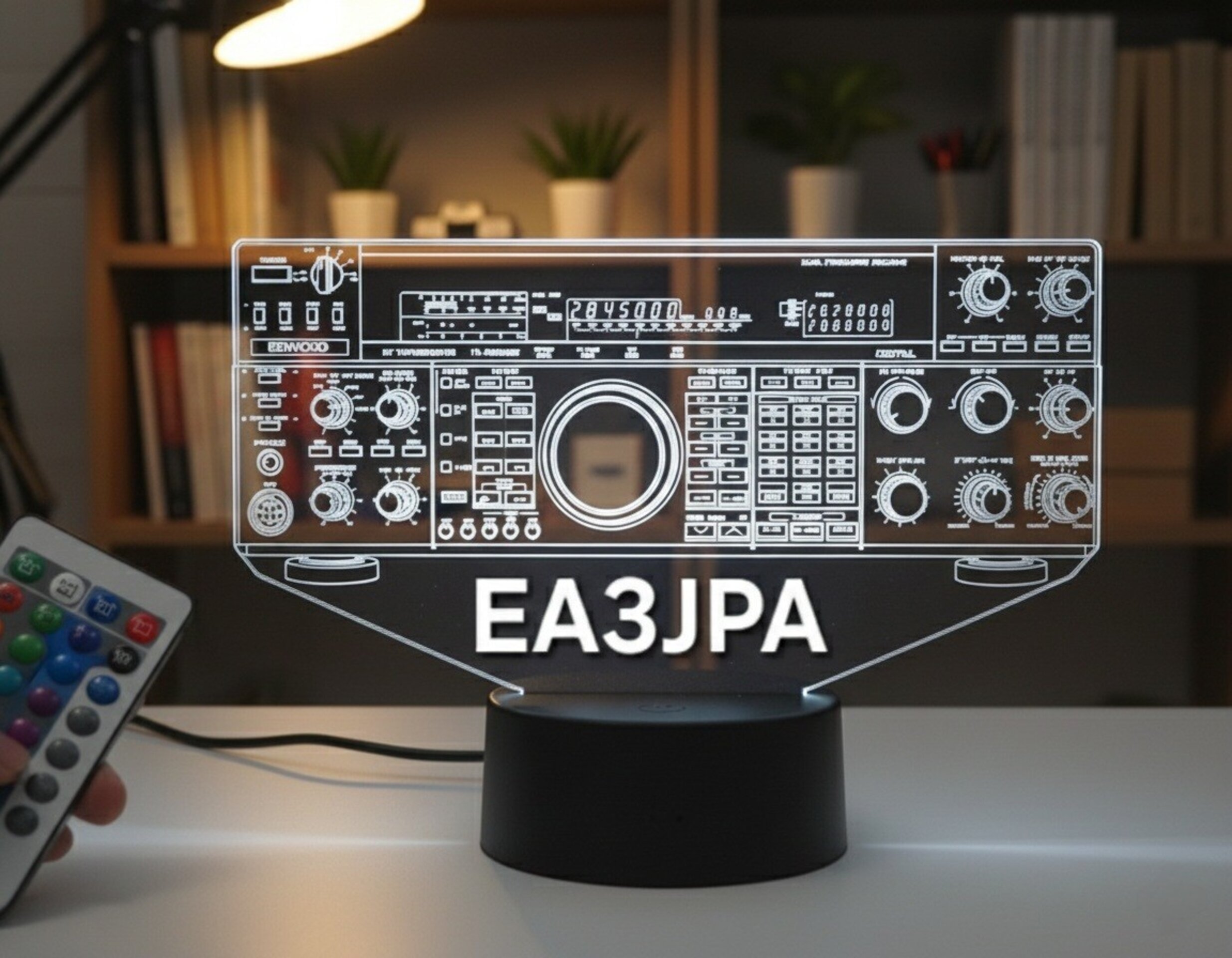 Lampara led Emisora radioaficionado KENWOOD TS-950SDX personalizada + indicativo - 6