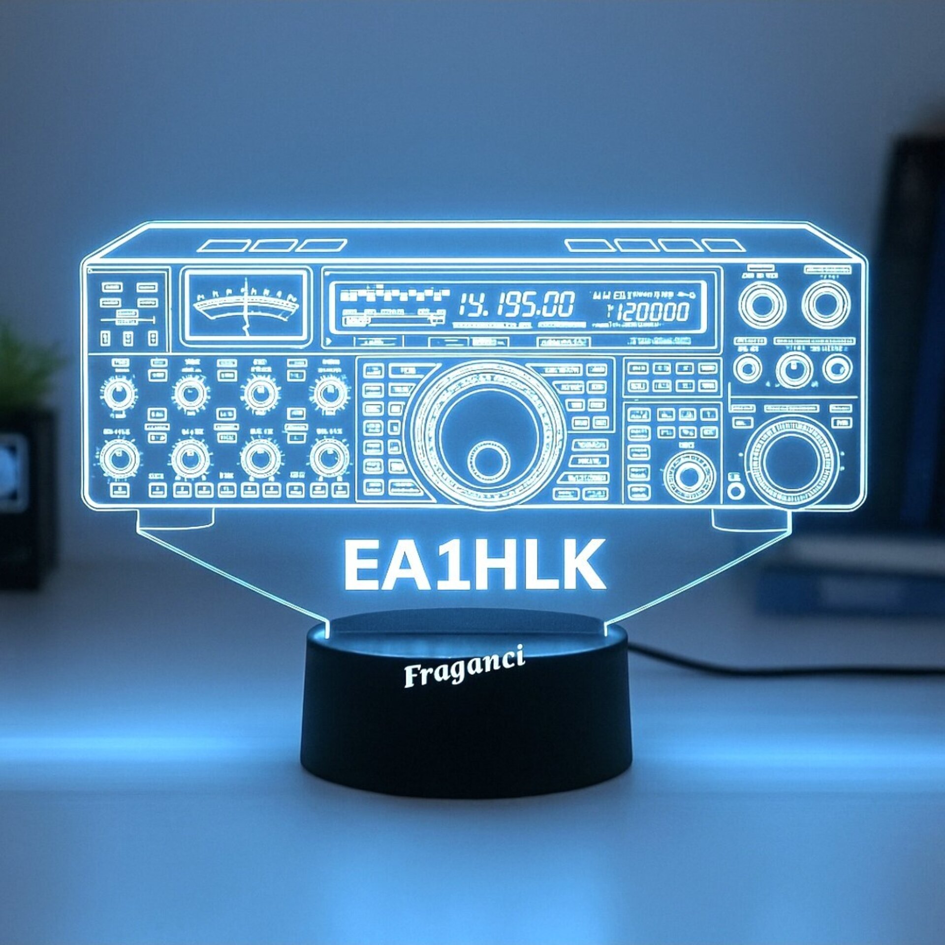 Lampara led Emisora radioaficionado YAESU FT 2000 personalizada + indicativo - 7