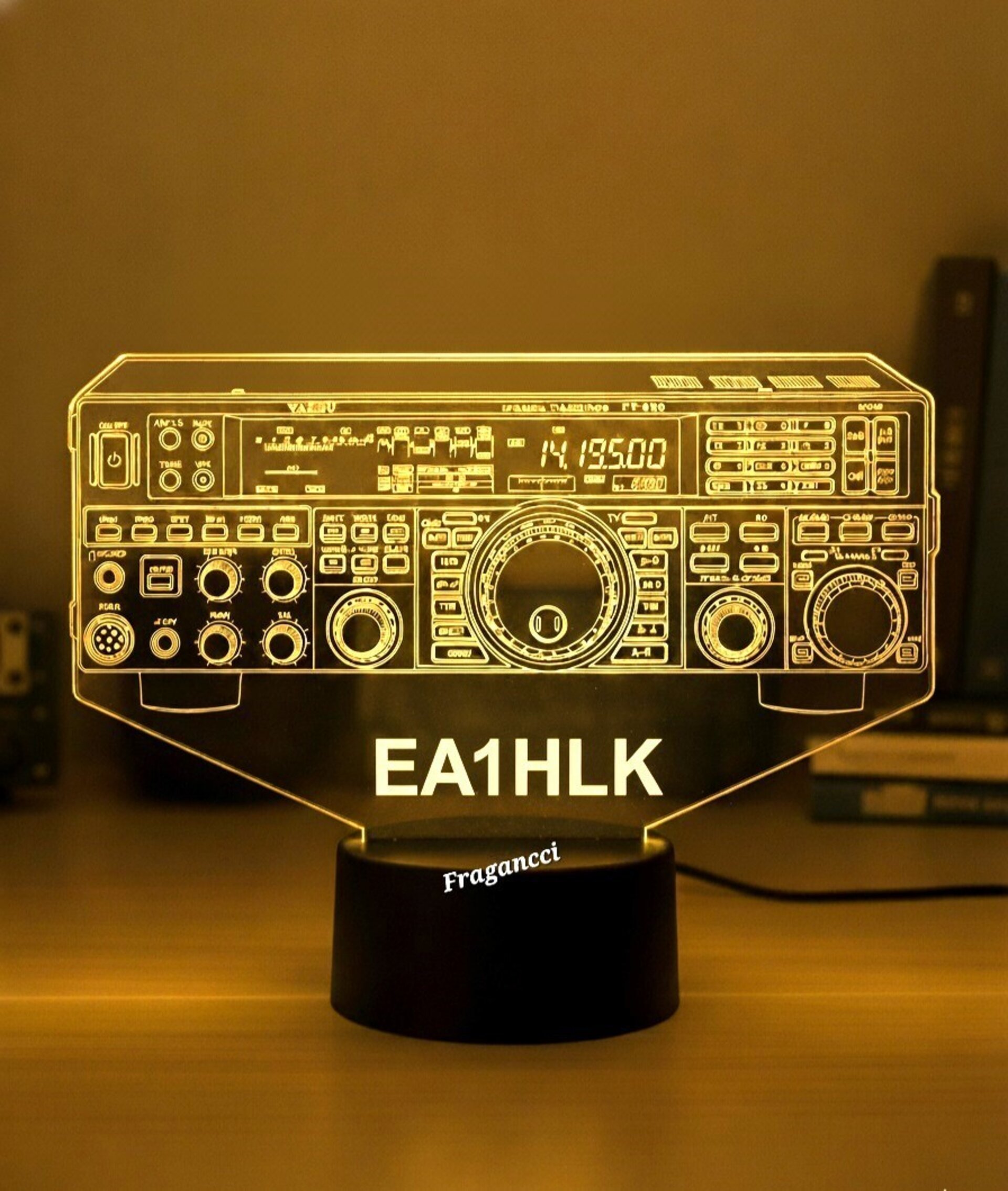 Lampara led Emisora radioaficionado YAESU FT 950 personalizada + indicativo - 6