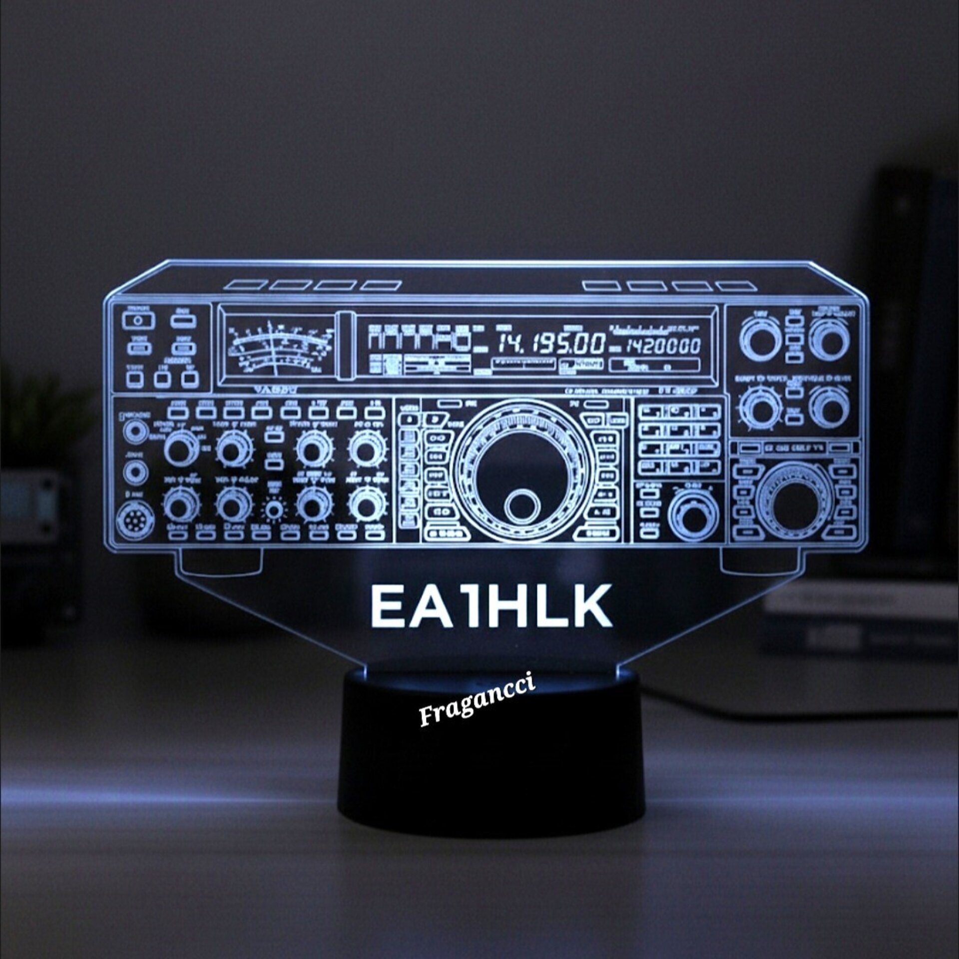 Lampara led Emisora radioaficionado YAESU FT 2000 personalizada + indicativo - 2