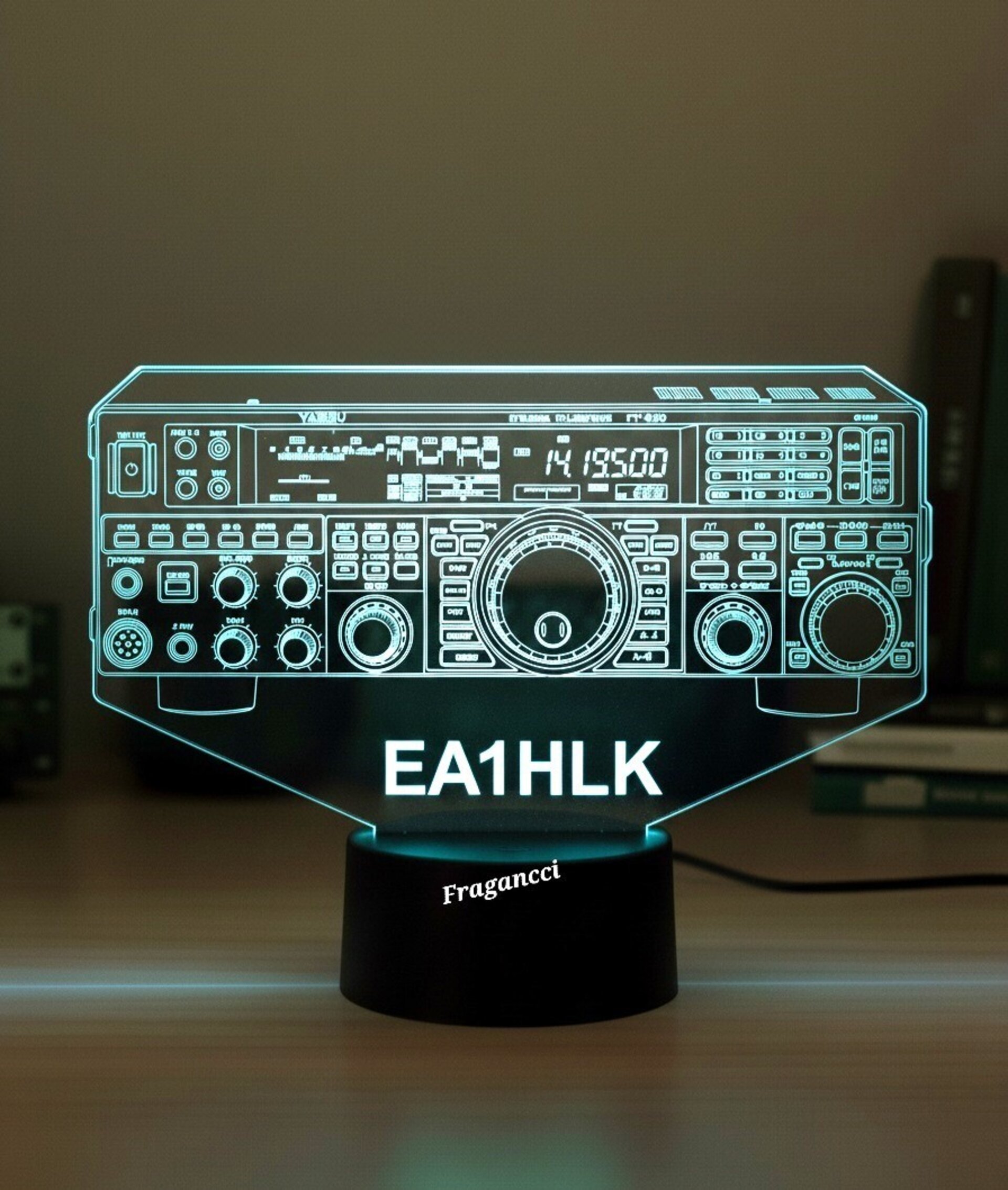 Lampara led Emisora radioaficionado YAESU FT 950 personalizada + indicativo - 7