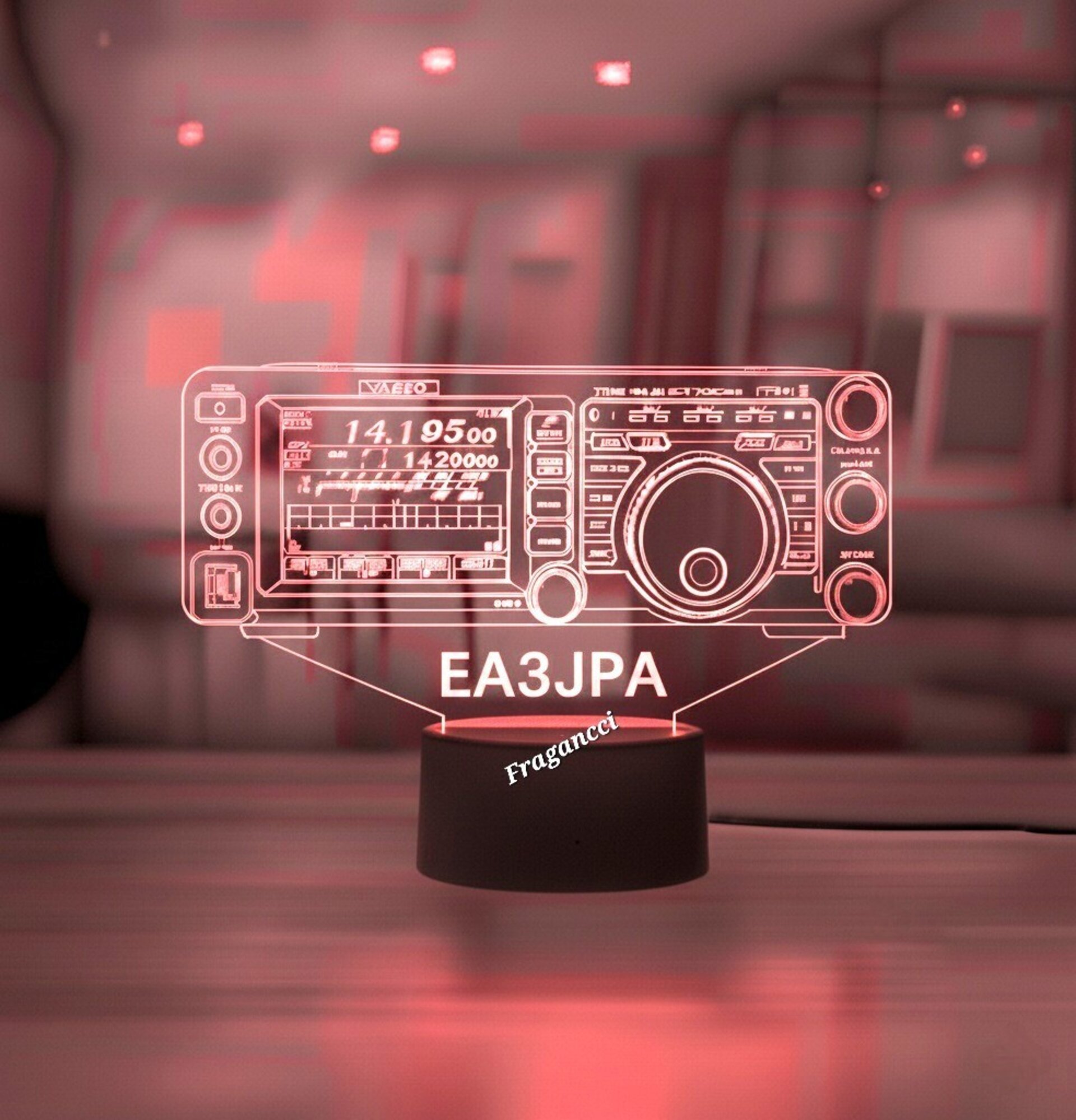 Lampara led Emisora radioaficionado YAESU FT 991 A personalizada + indicativo - 7