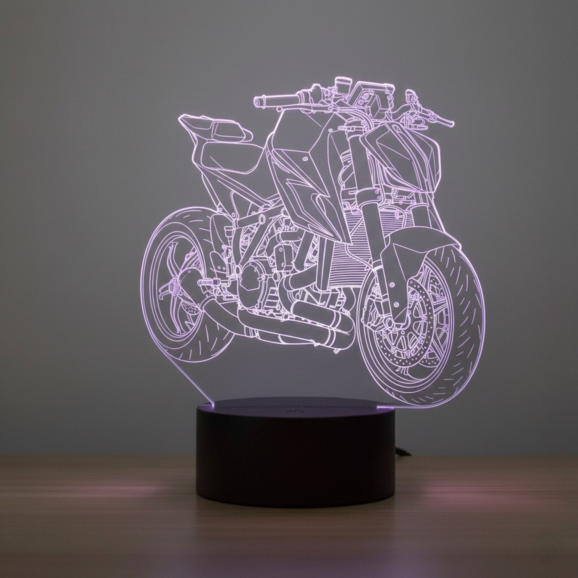 Lampara led 3d Moto Ktm Super Duke 1290. año 2025. personalizable, sobremesa - 2