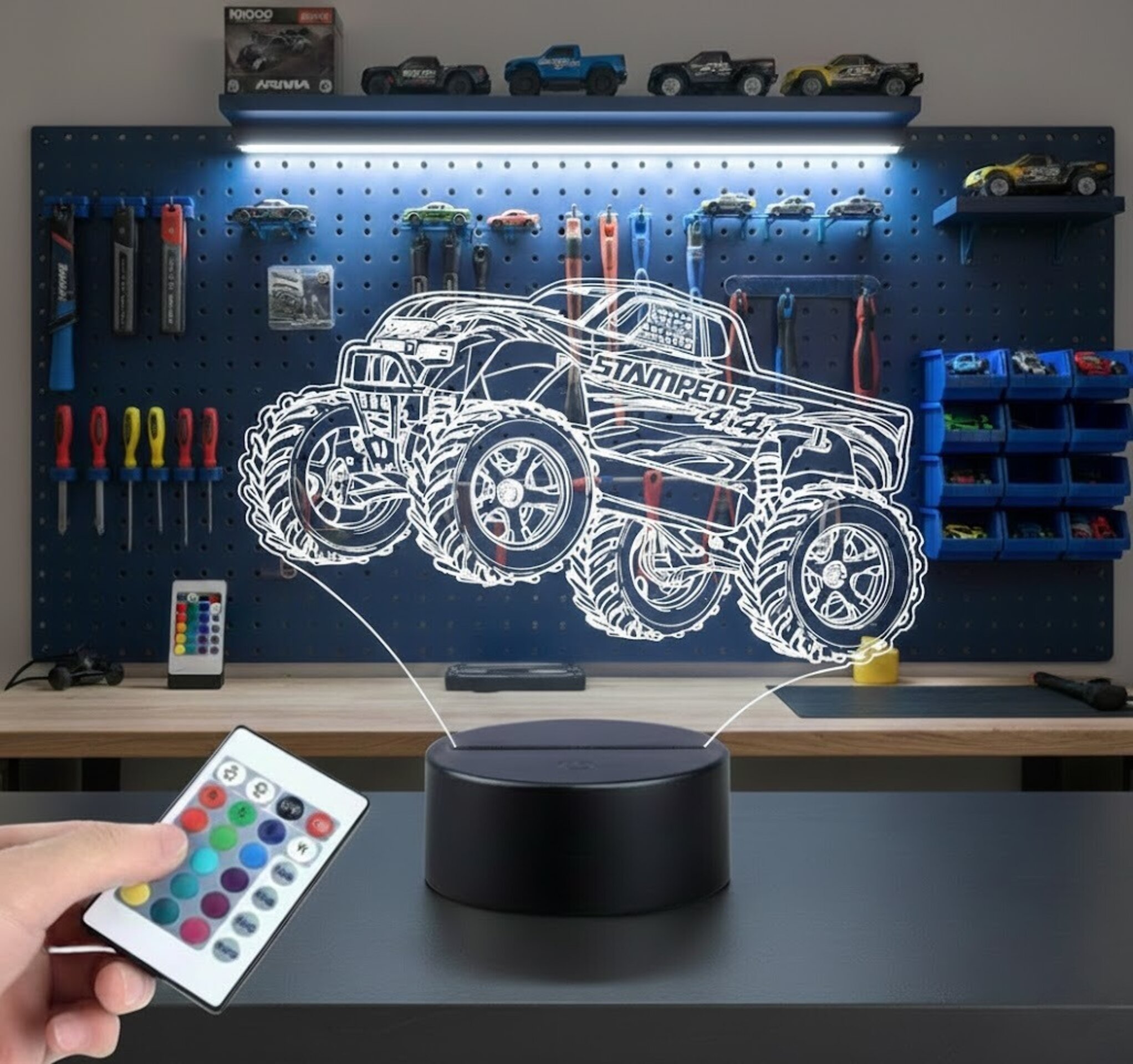 Lámpara LED 3D Traxxas Stampede 4x4 - Luz Buggy RC 1/10 Personalizable - 2