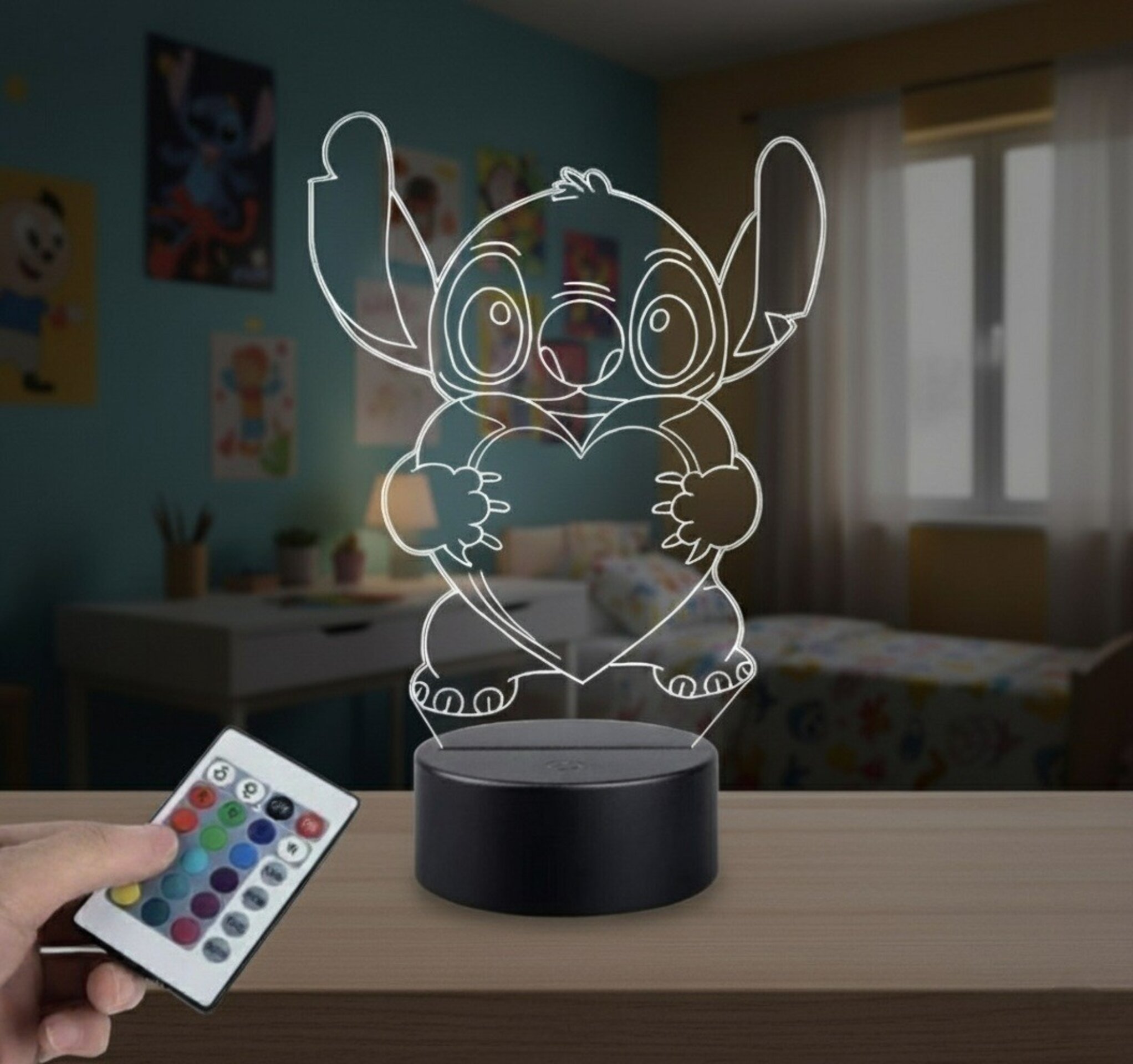 Lampara led 3d Dibujo animado Stick personalizable, Lámpara led sobremesa - 7