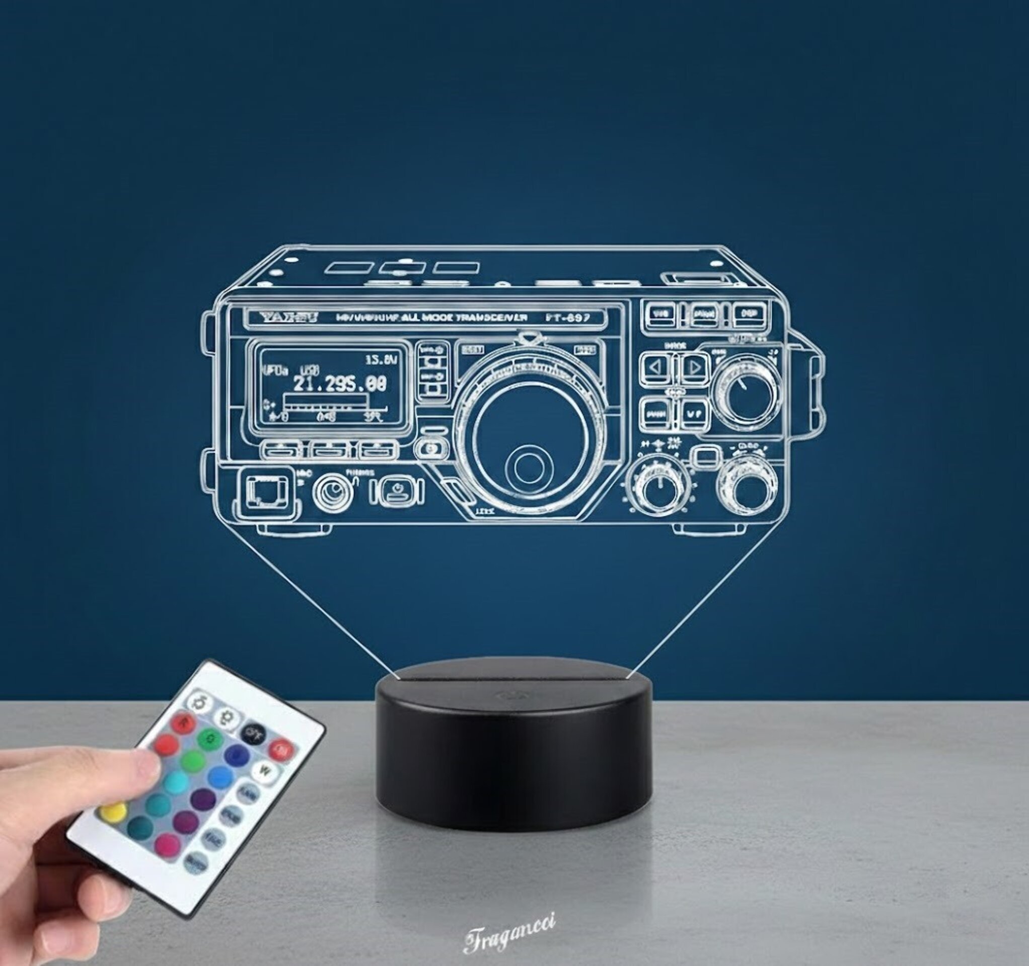 Lampara led Emisora radioaficionado YAESU FT 897, personalizada + indicativo - 2