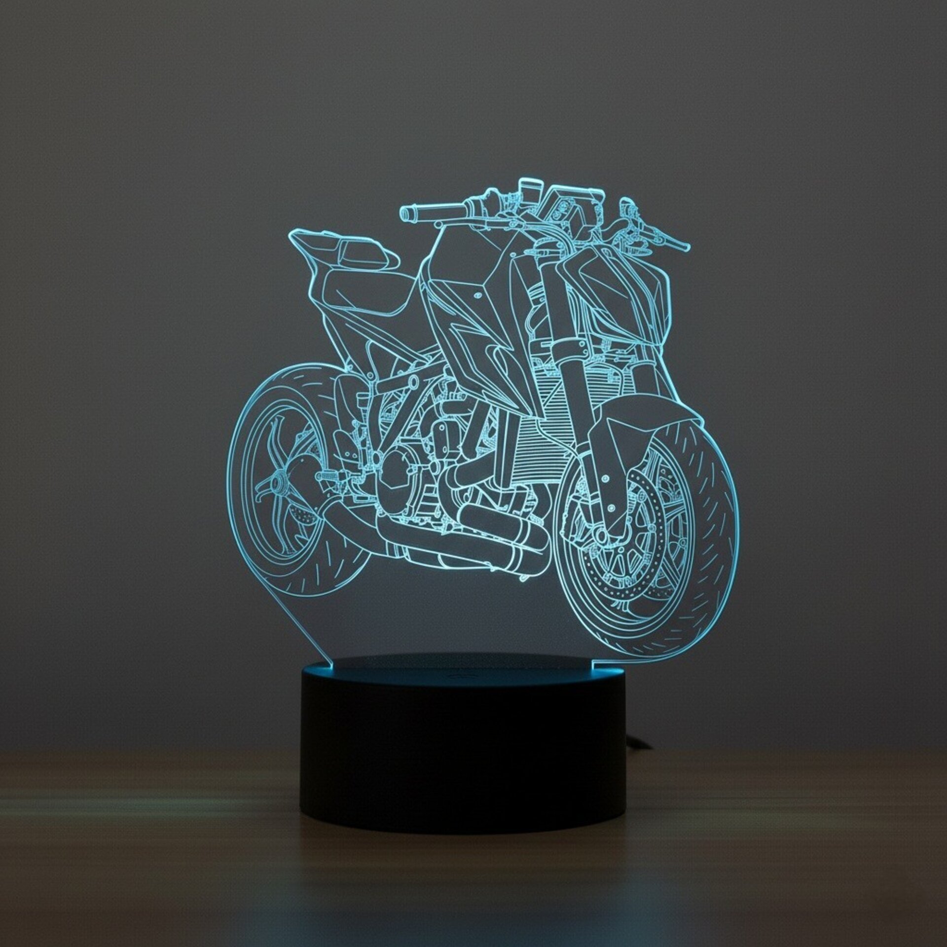 Lampara led 3d Moto Ktm Super Duke 1290. año 2025. personalizable, sobremesa - 3