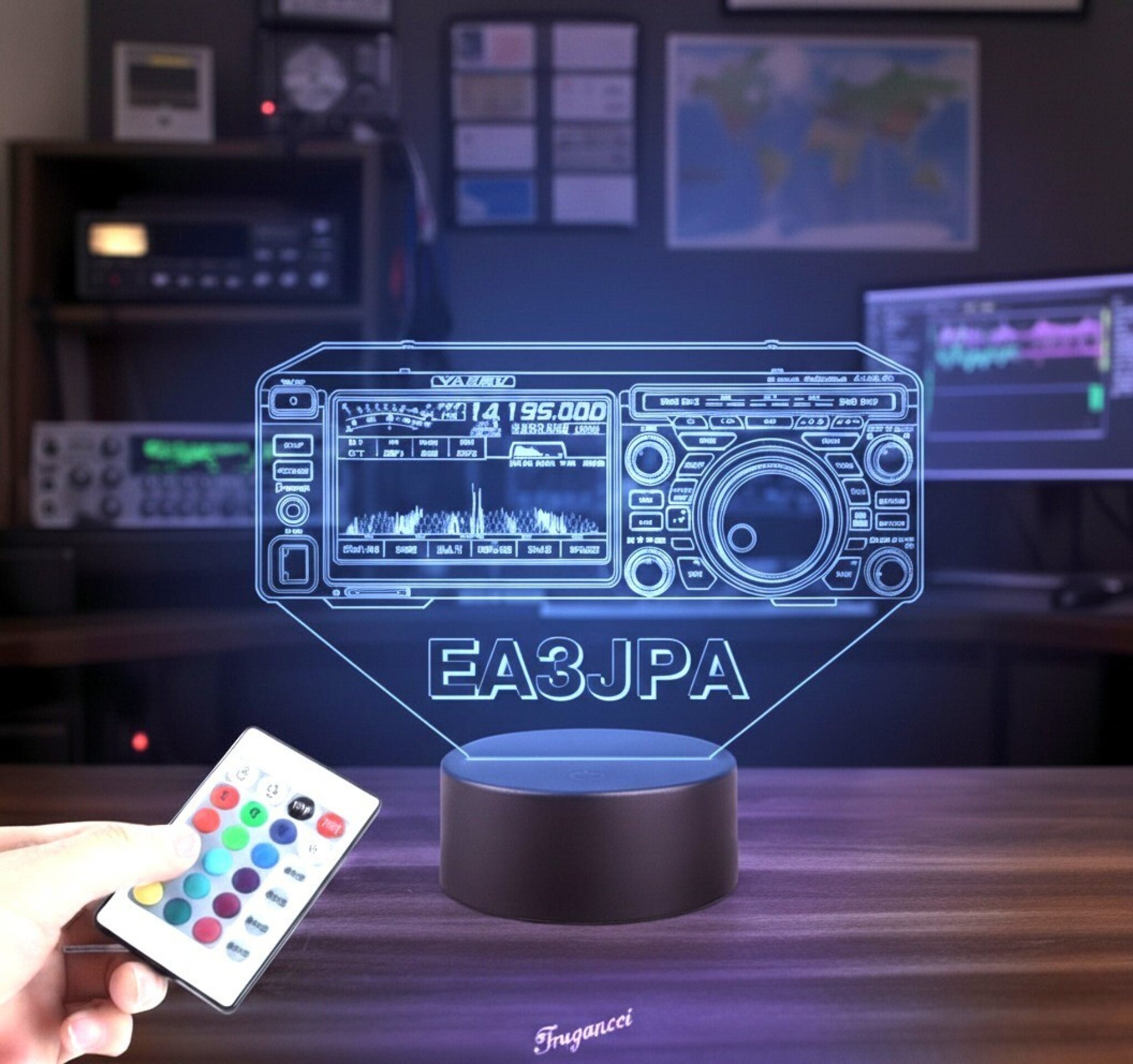 Lampara led Emisora radioaficionado YAESU FTDx 10 personalizada + indicativo - 2