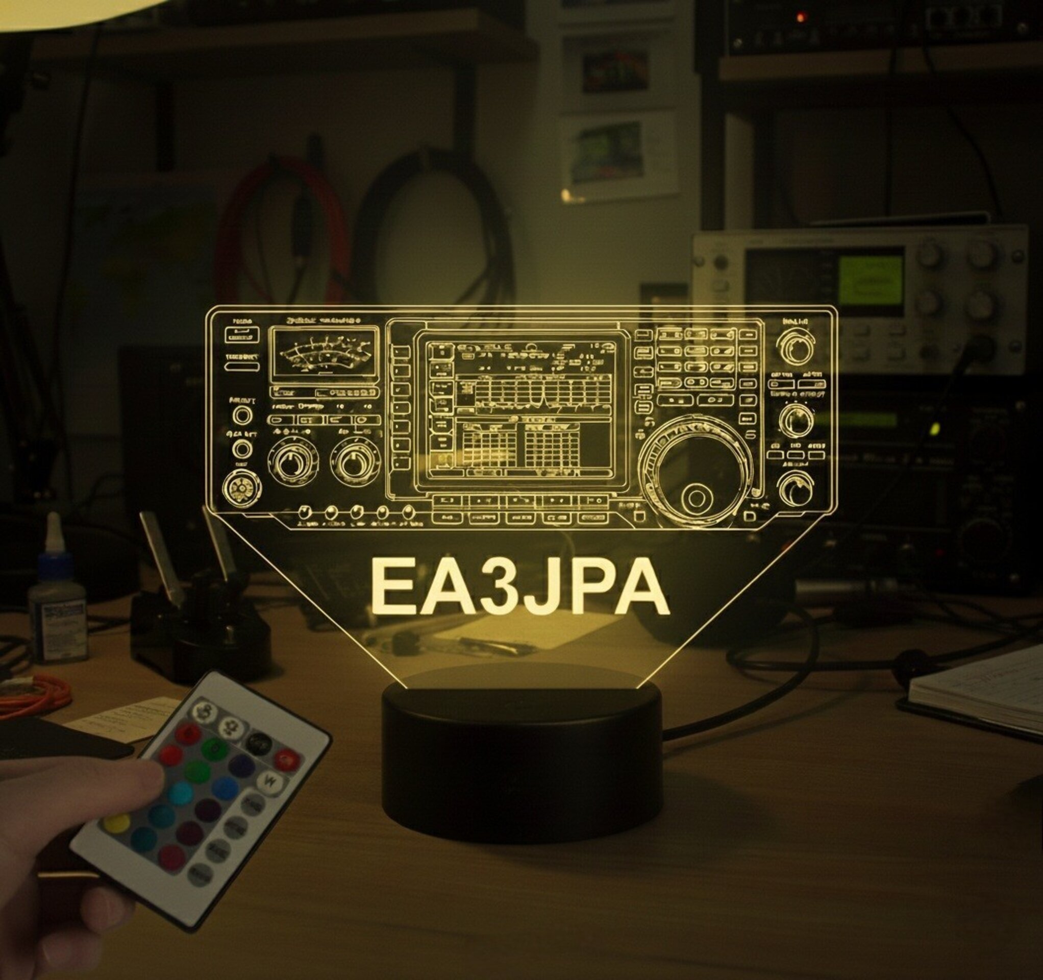 Lampara led Emisora radioaficionado ICOM IC 756 pro III personalizada indicativo - 2