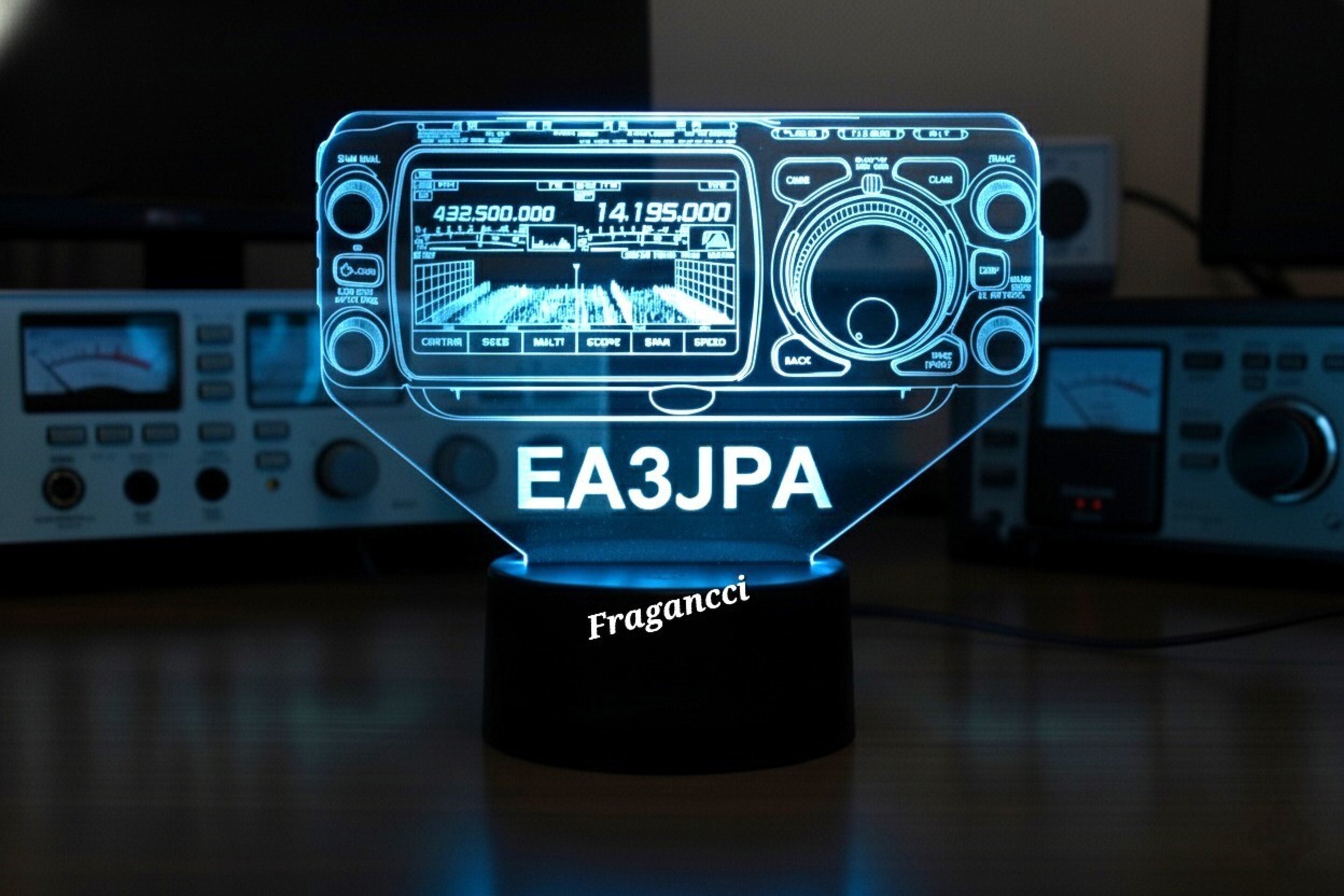 Lampara led Emisora radioaficionado YAESU FTx 1 personalizada + indicativo - 4