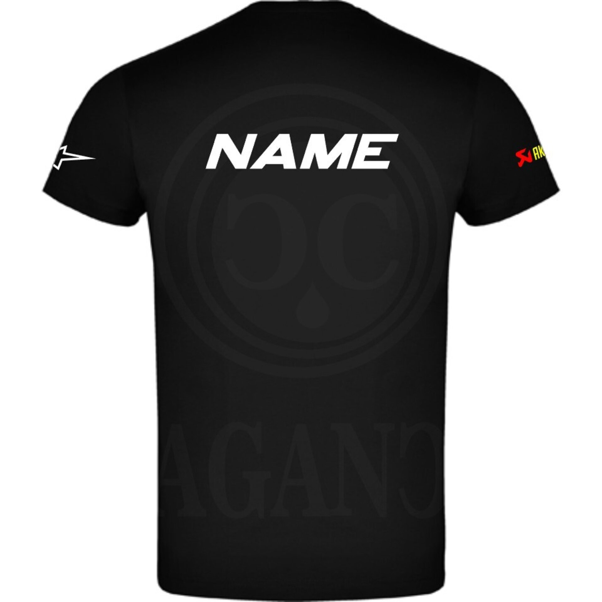 Camiseta negra Revolution, para hombre o mujer, con logos del mundo motor. - 2