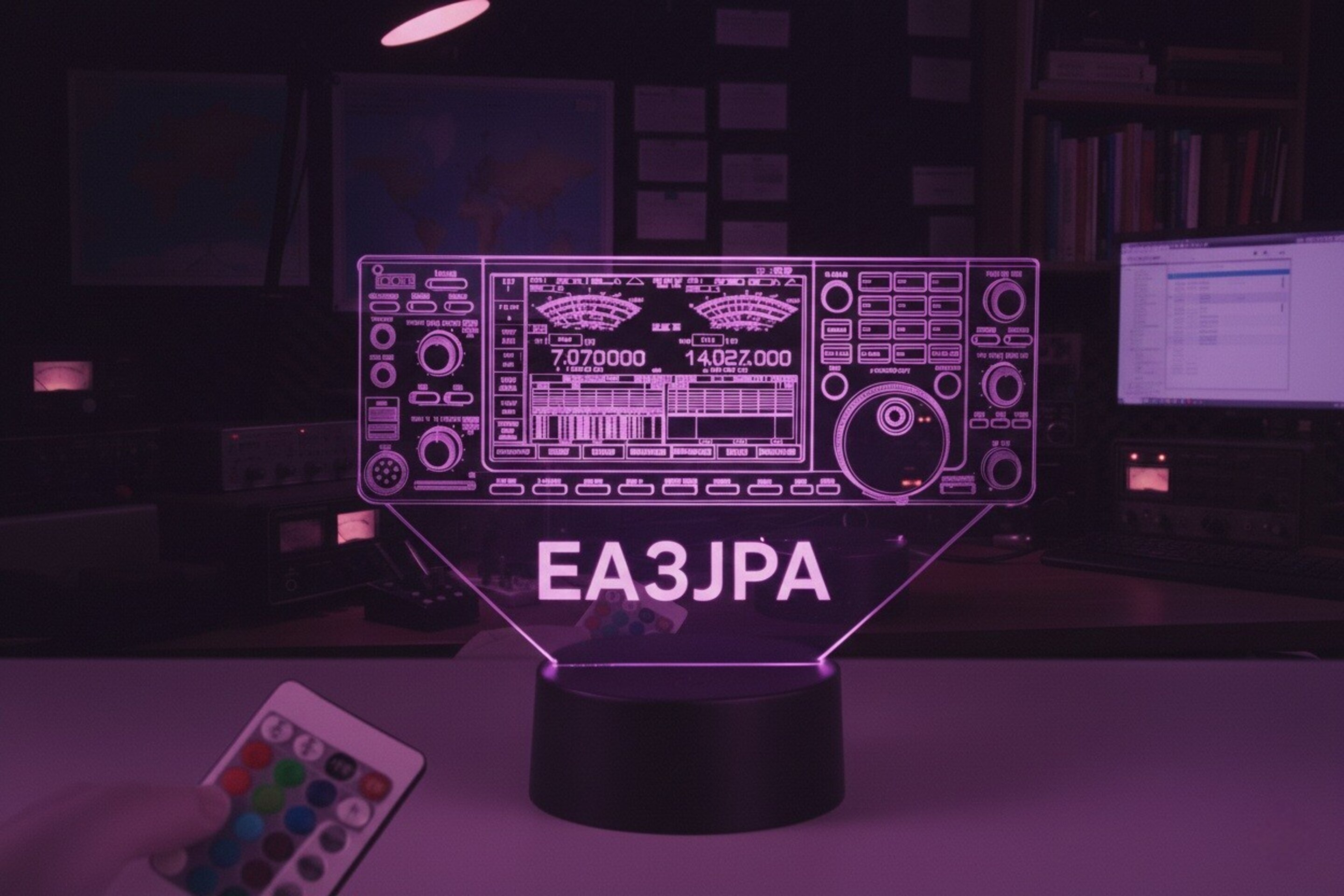 Lampara led Emisora radioaficionado ICOM IC 7610 personalizada con indicativo - 5