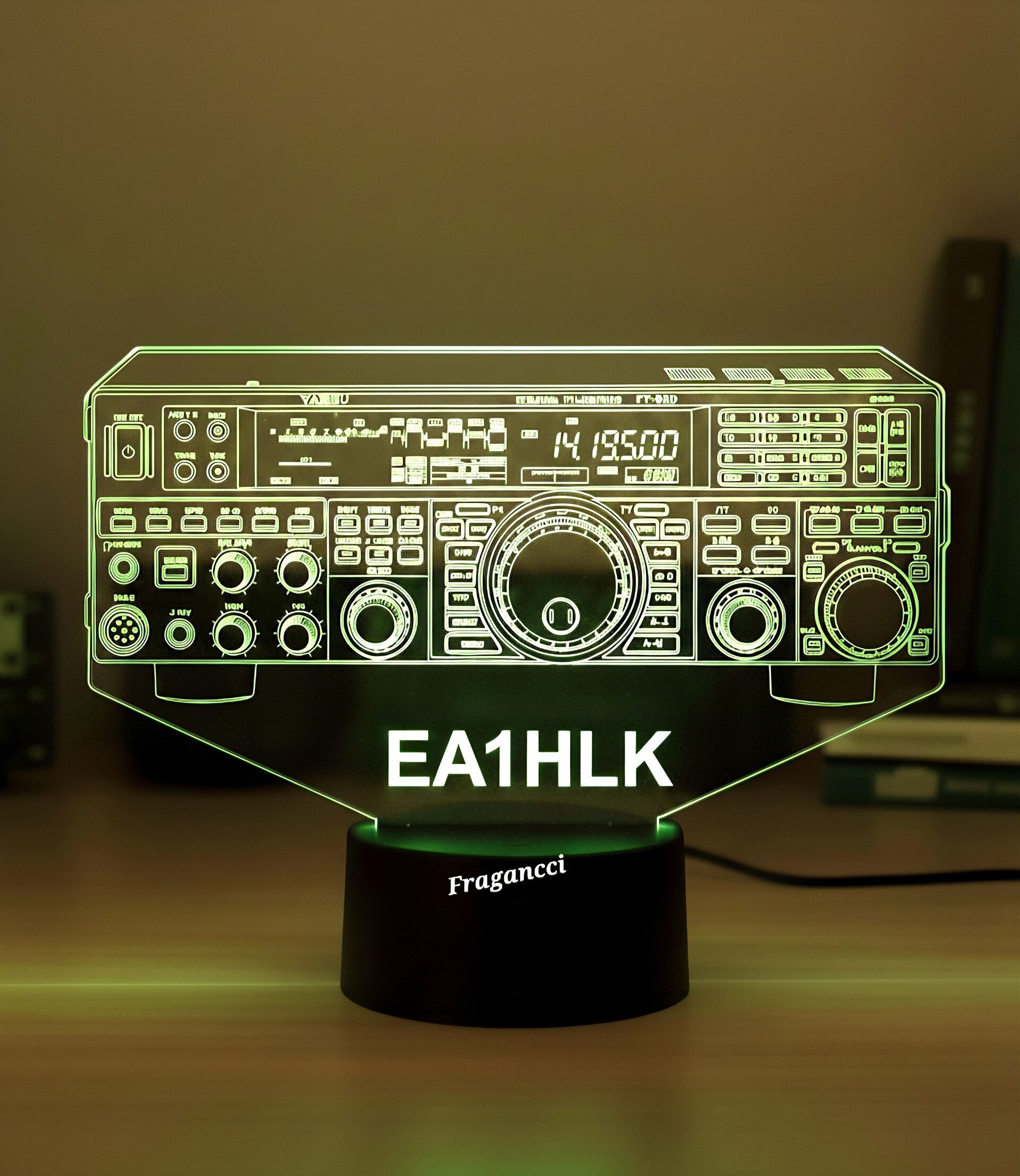 Lampara led Emisora radioaficionado YAESU FT 950 personalizada + indicativo - 3