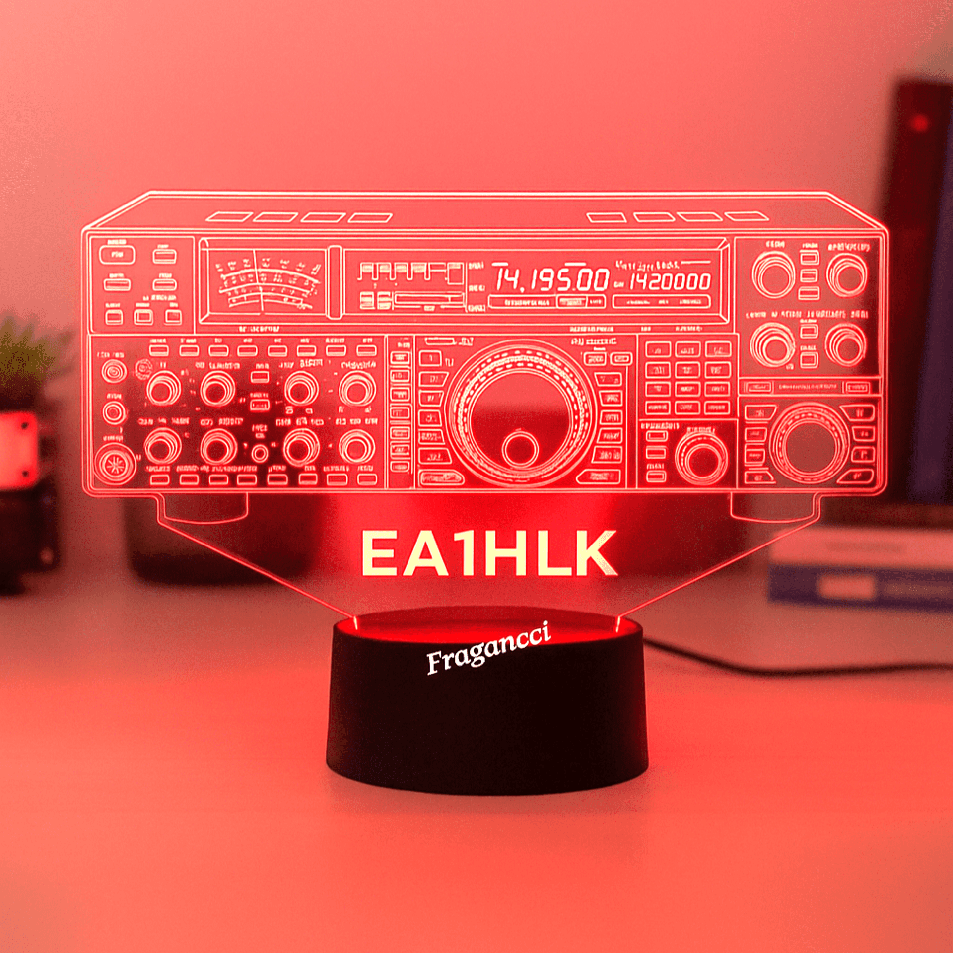 Lampara led Emisora radioaficionado YAESU FT 2000 personalizada + indicativo - 4