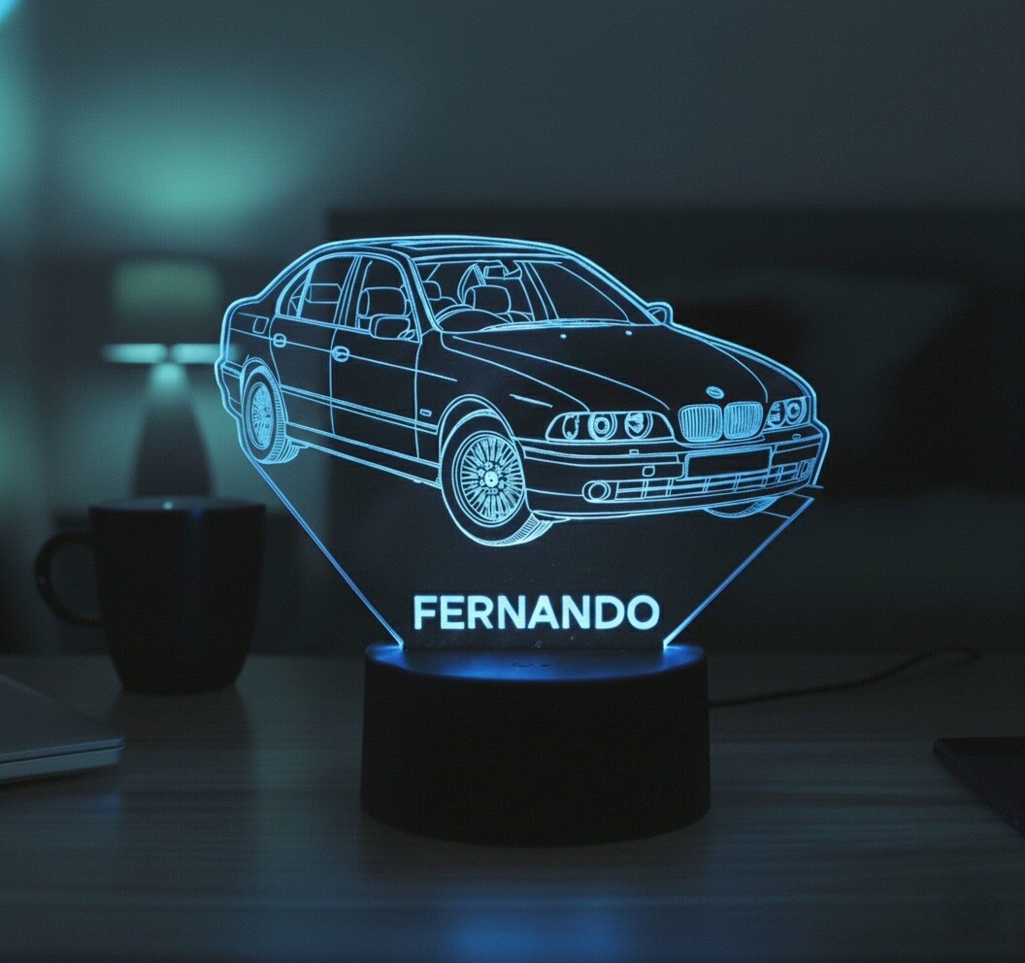 Lampara led 3D coche Bmw E39. Personalizable - 3