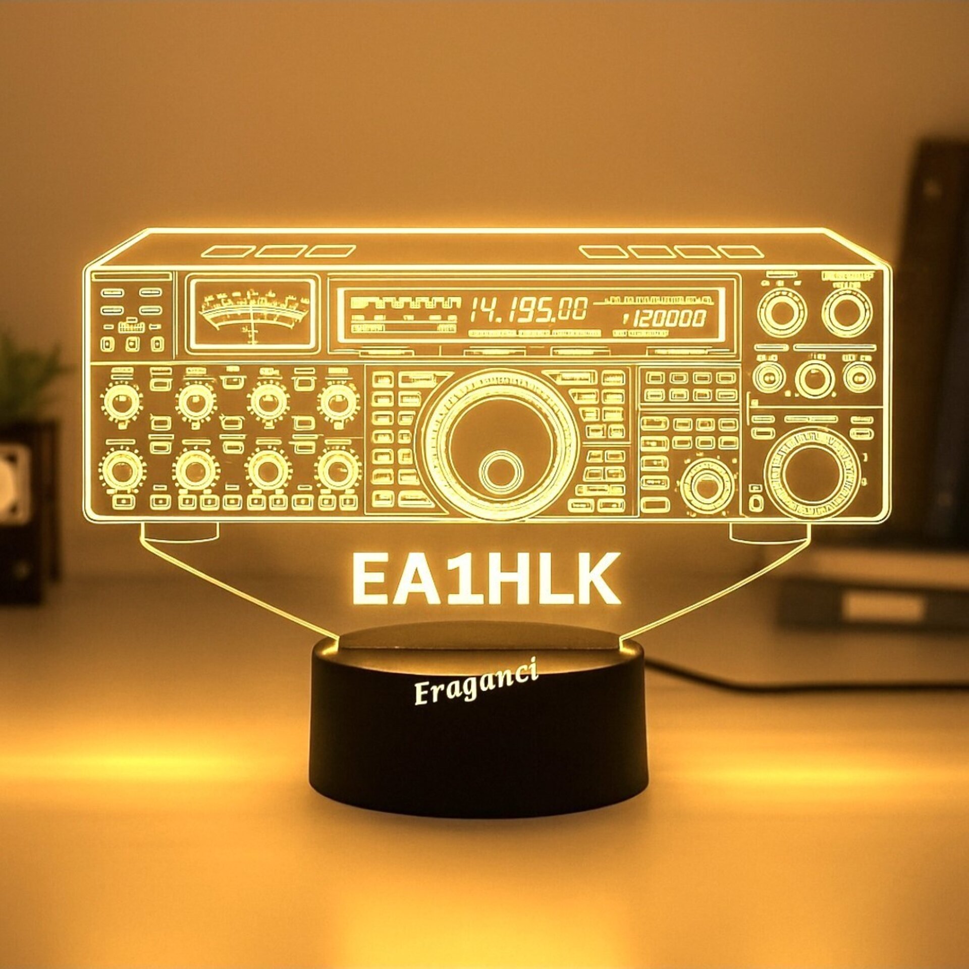 Lampara led Emisora radioaficionado YAESU FT 2000 personalizada + indicativo - 3