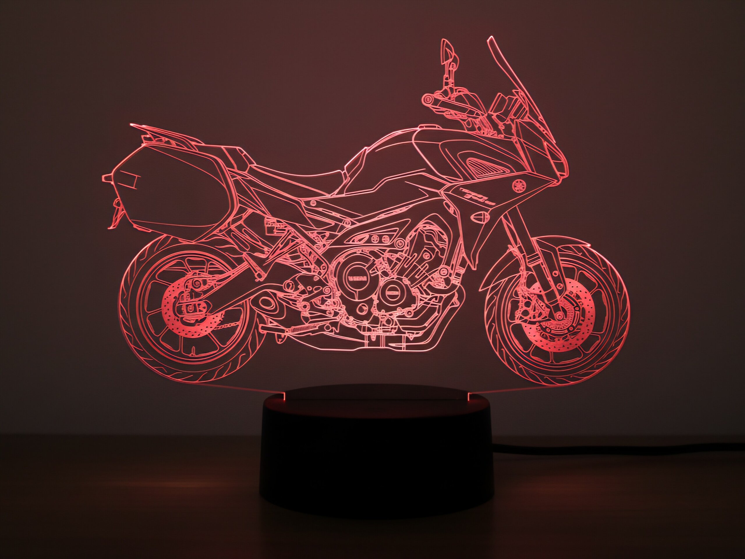 Lampara led 3d Moto Yamaha Tracer 900 GT año 2023 personalizable, sobremesa - 3