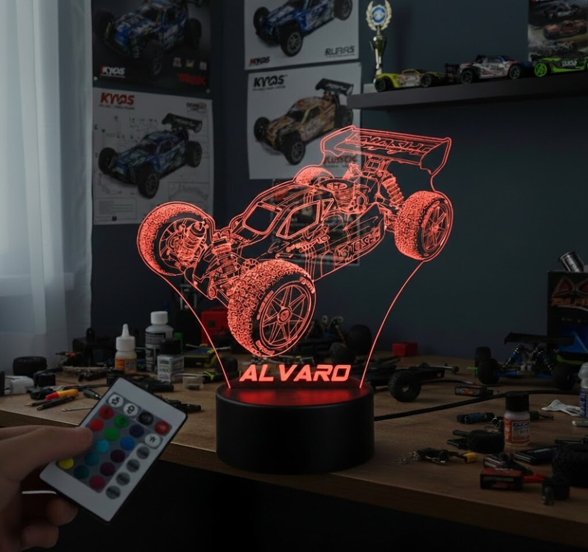 Lámpara LED 3D Kyosho Inferno MP10 - Luz Buggy RC 1/8 Personalizable - 5