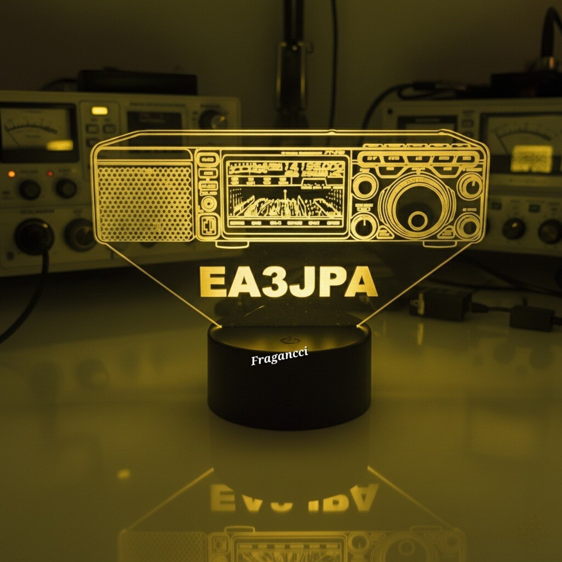 Lampara led Emisora radioaficionado YAESU FT 710 personalizada + indicativo - 6