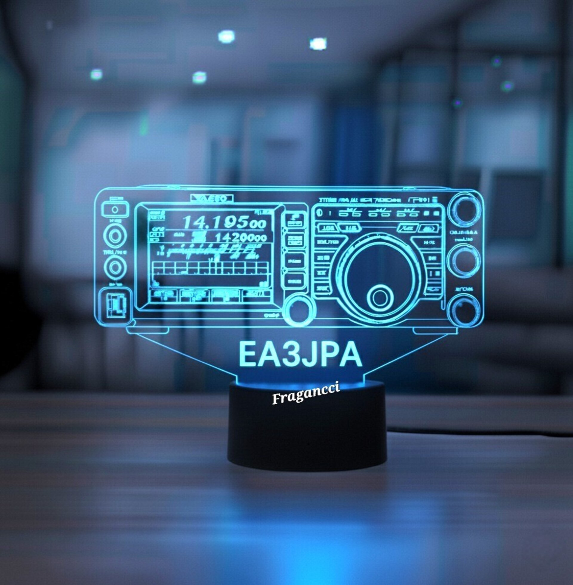 Lampara led Emisora radioaficionado YAESU FT 991 A personalizada + indicativo - 2