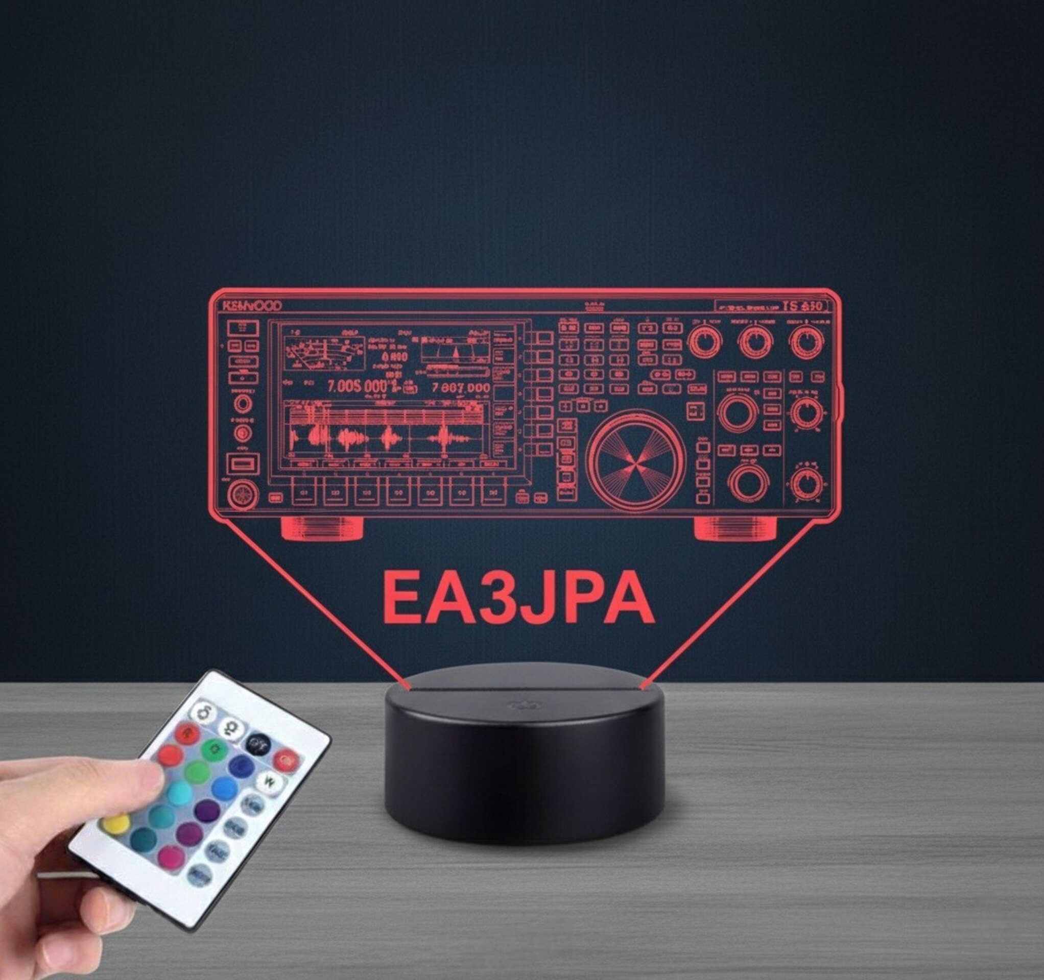 Lampara led Emisora radioaficionado KENWOOD TS-890 personalizada + indicativo - 2