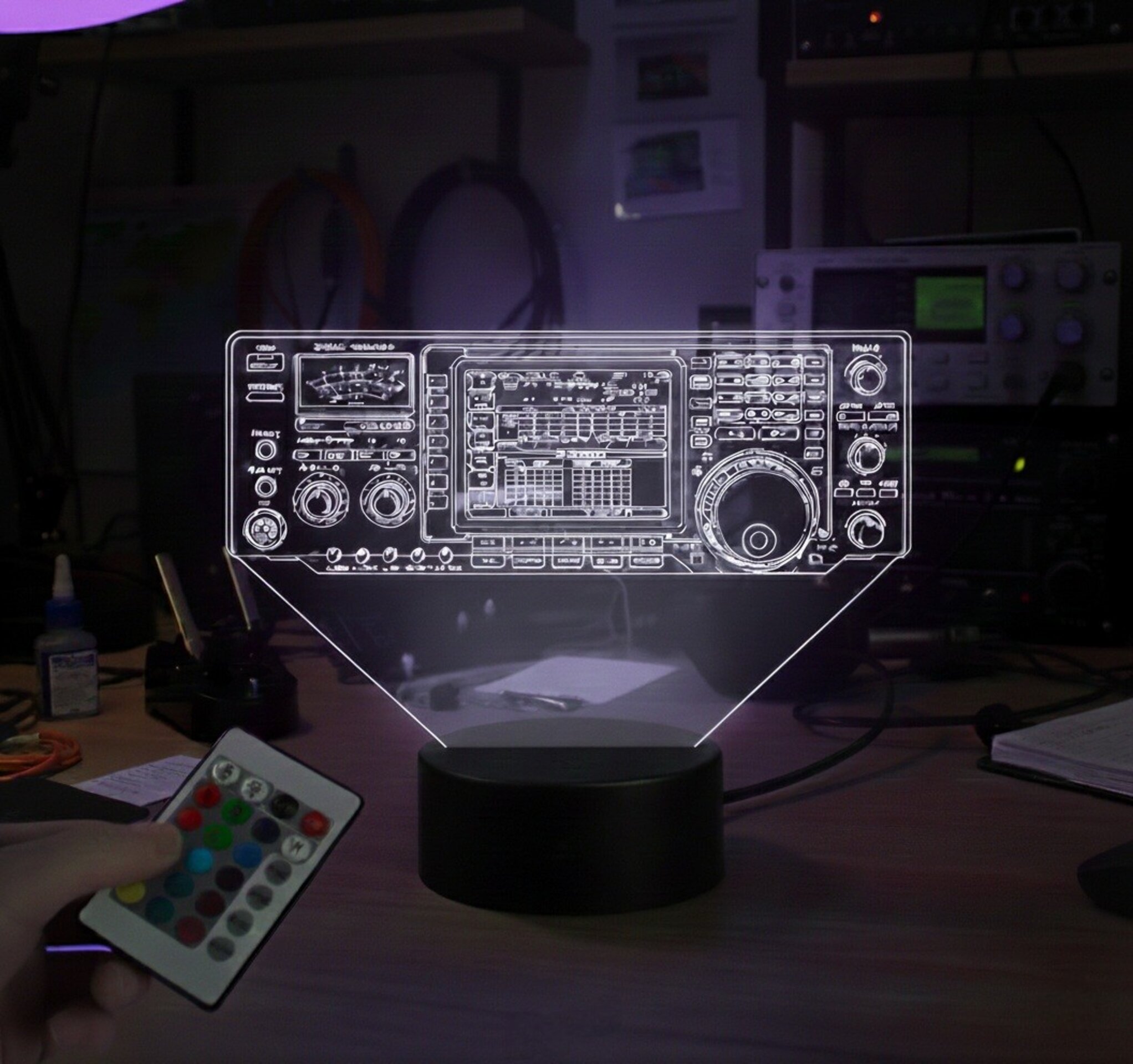 Lampara led Emisora radioaficionado ICOM IC 756 pro III personalizada indicativo - 7