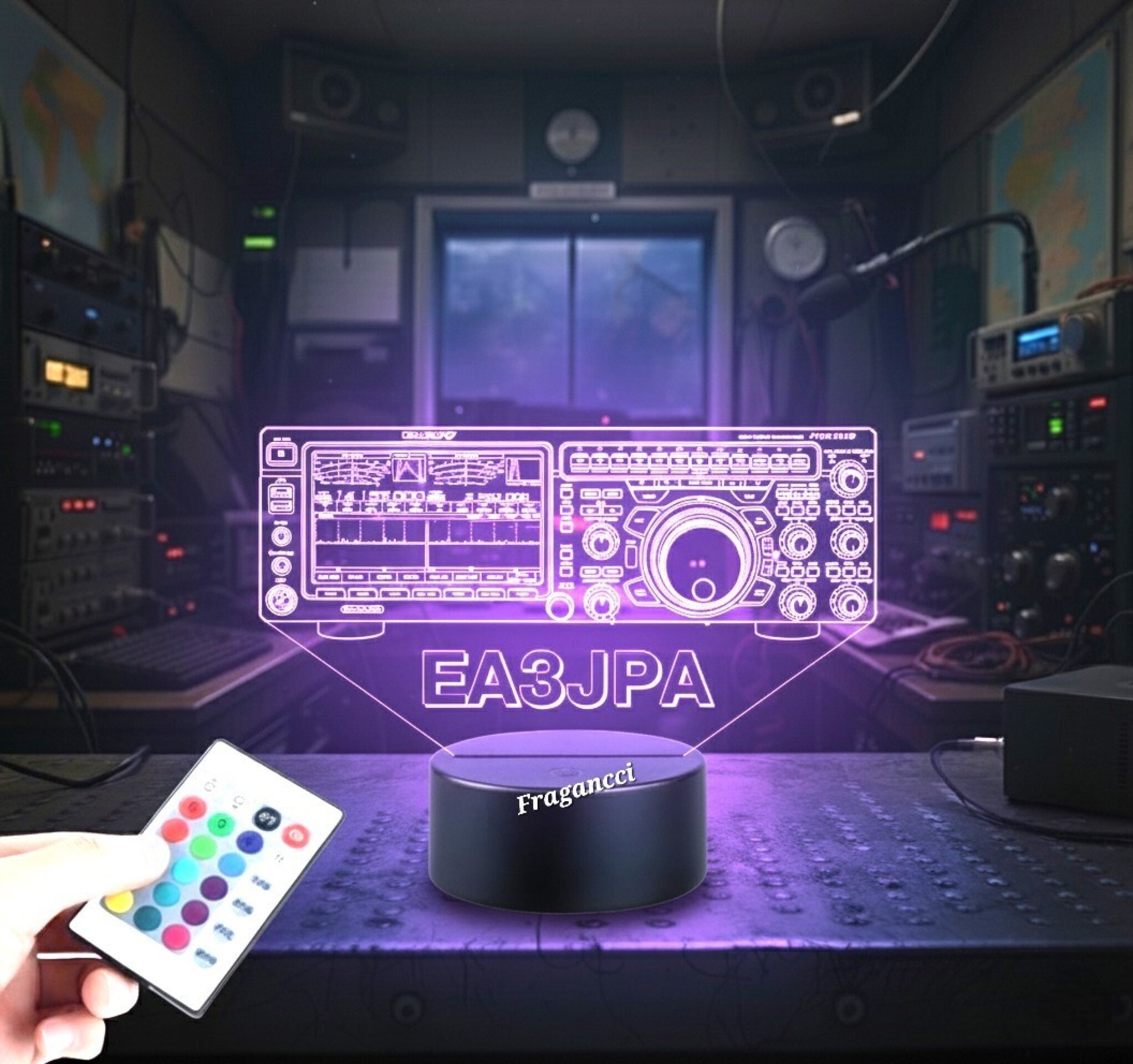 Lampara led Emisora radioaficionado YAESU FTDX 101D personalizada + indicativo - 2