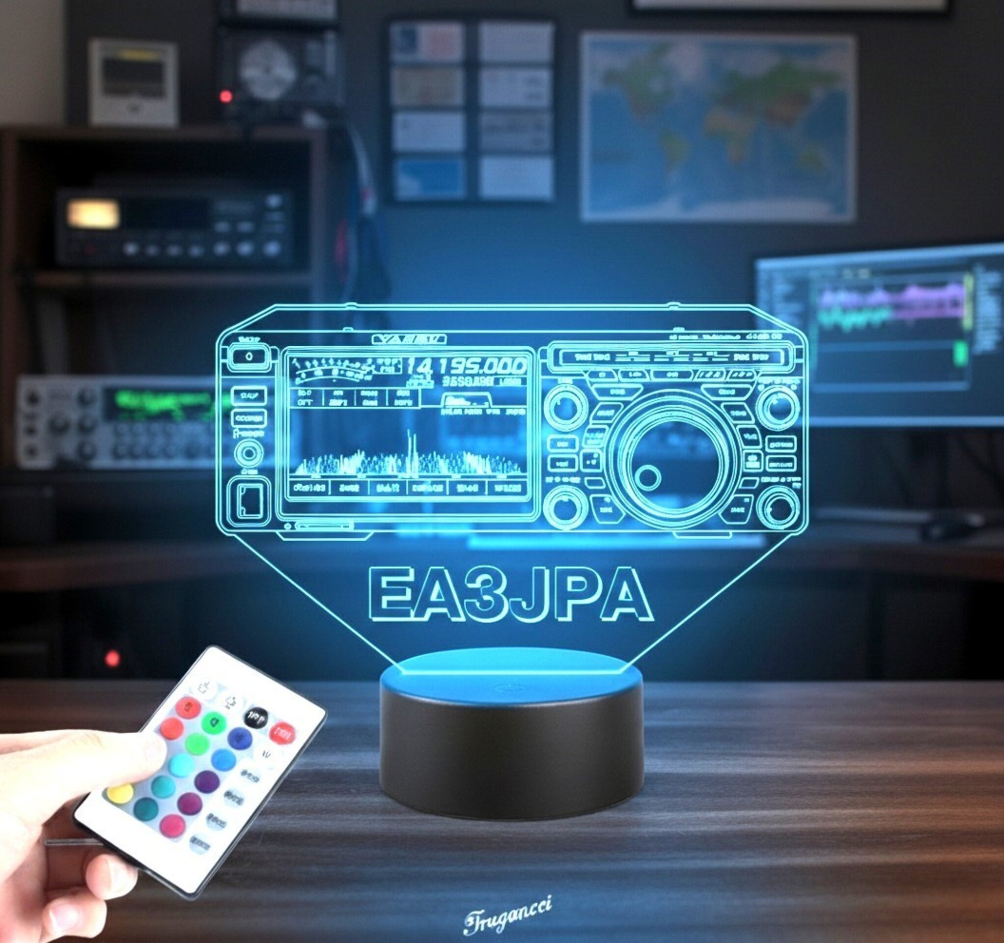 Lampara led Emisora radioaficionado YAESU FTDx 10 personalizada + indicativo - 6