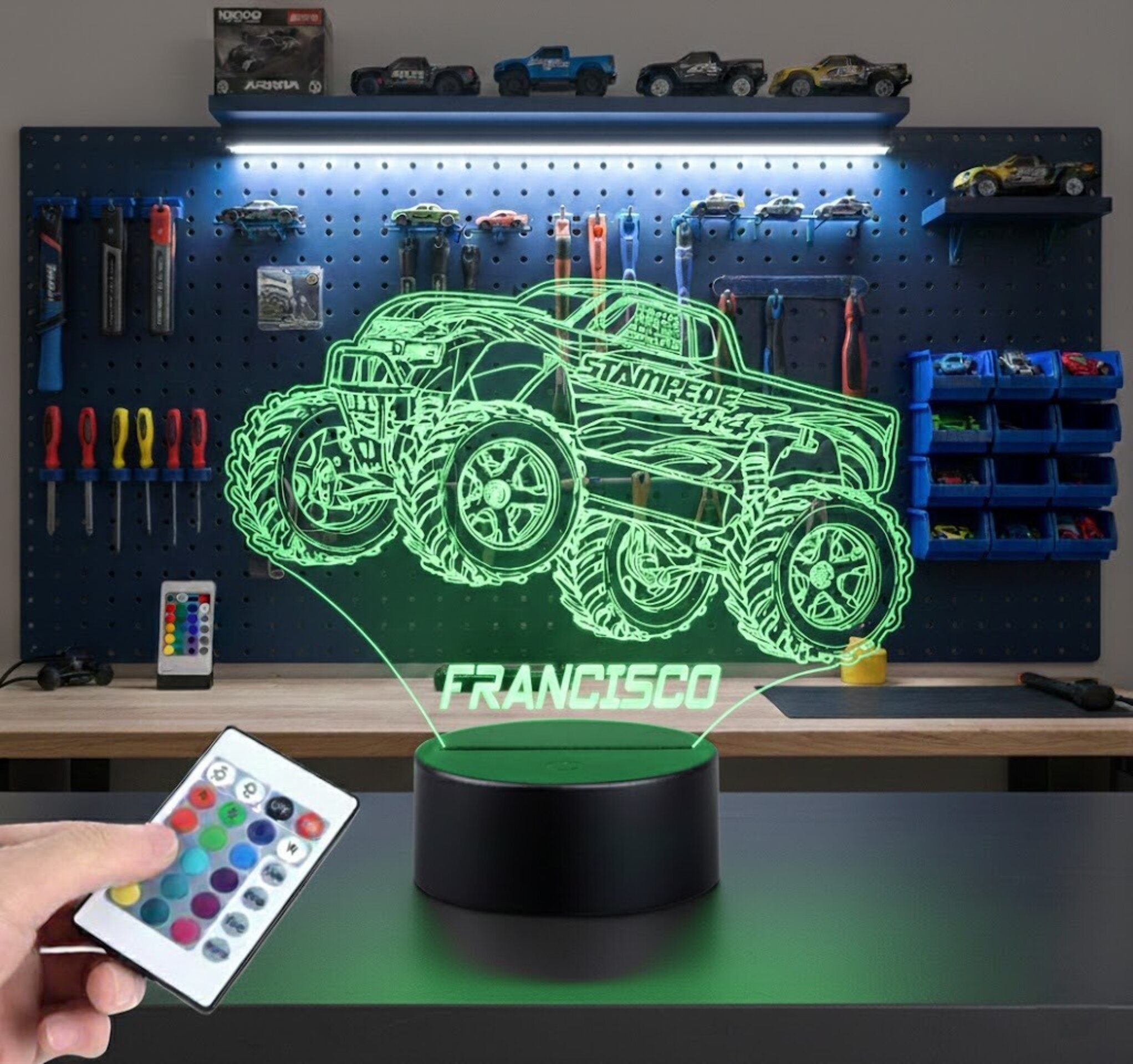 Lámpara LED 3D Traxxas Stampede 4x4 - Luz Buggy RC 1/10 Personalizable - 4