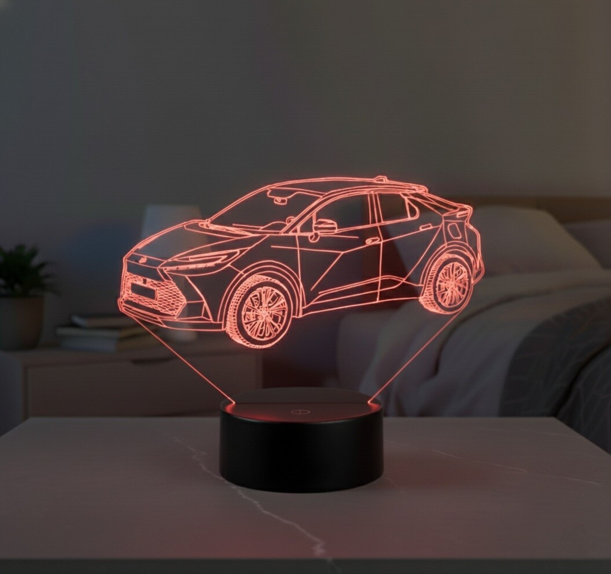 Lampara led 3D coche Toyota C-HR año 2024.... Personalizable - 2