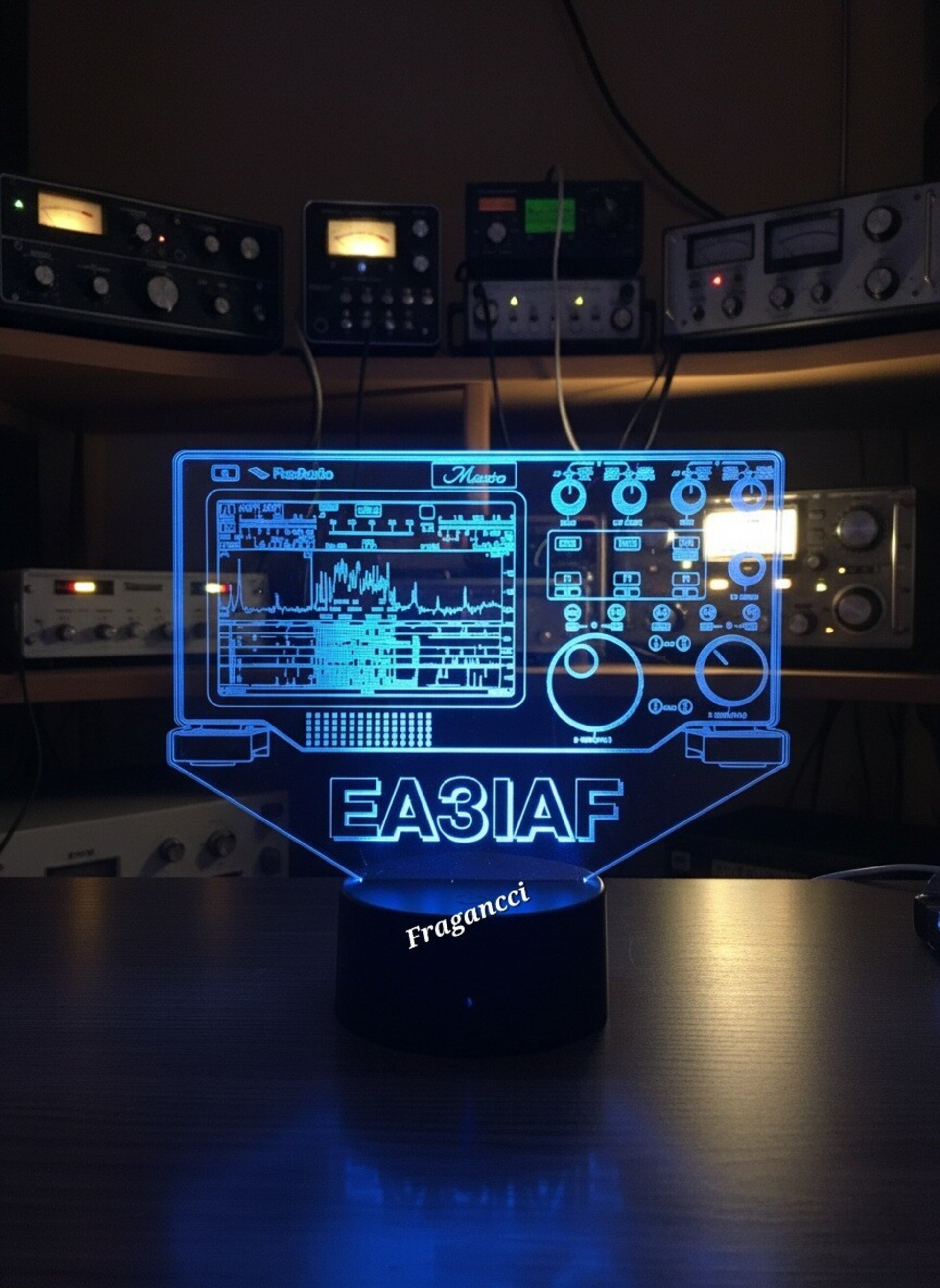 Lampara led Emisora radioaficionado FlexRadio Maestro personalizada + indicativo - 2