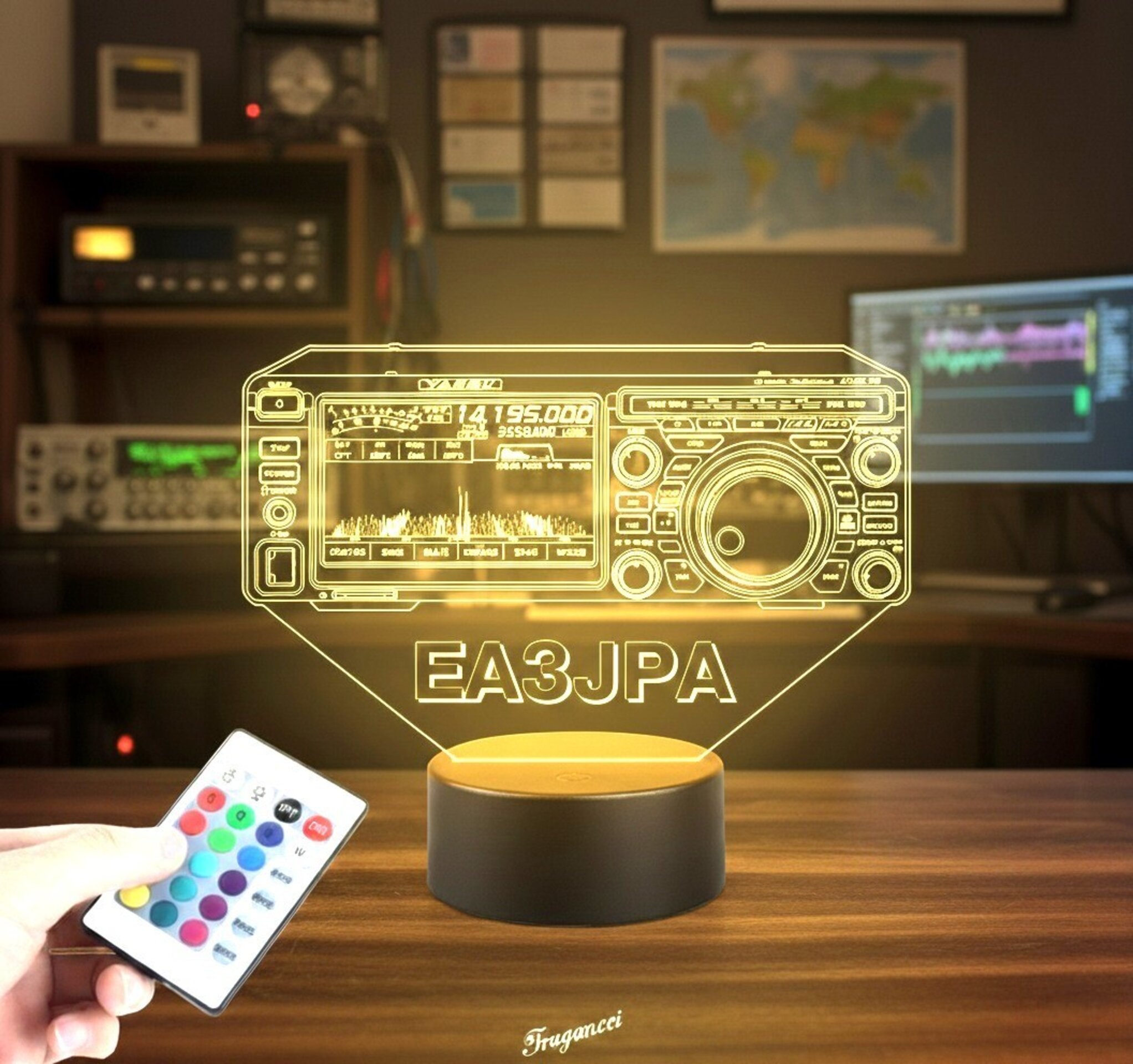Lampara led Emisora radioaficionado YAESU FTDx 10 personalizada + indicativo - 4