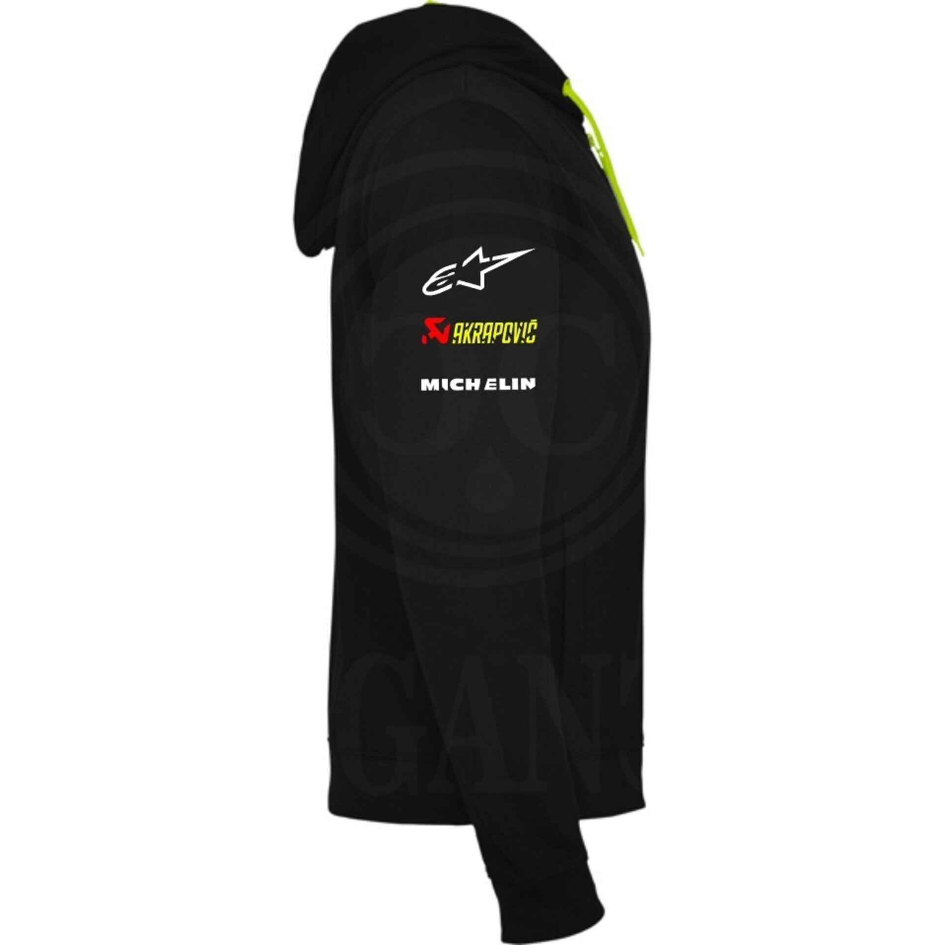 Sudadera con cremallera unisex con logos personalizados del mundo motor. Mod. TH - 3