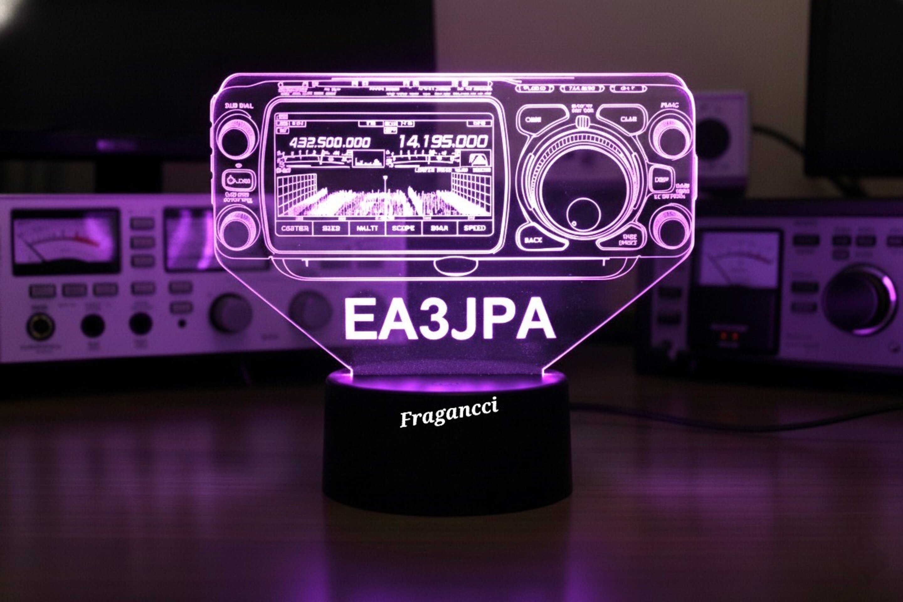 Lampara led Emisora radioaficionado YAESU FTx 1 personalizada + indicativo - 5