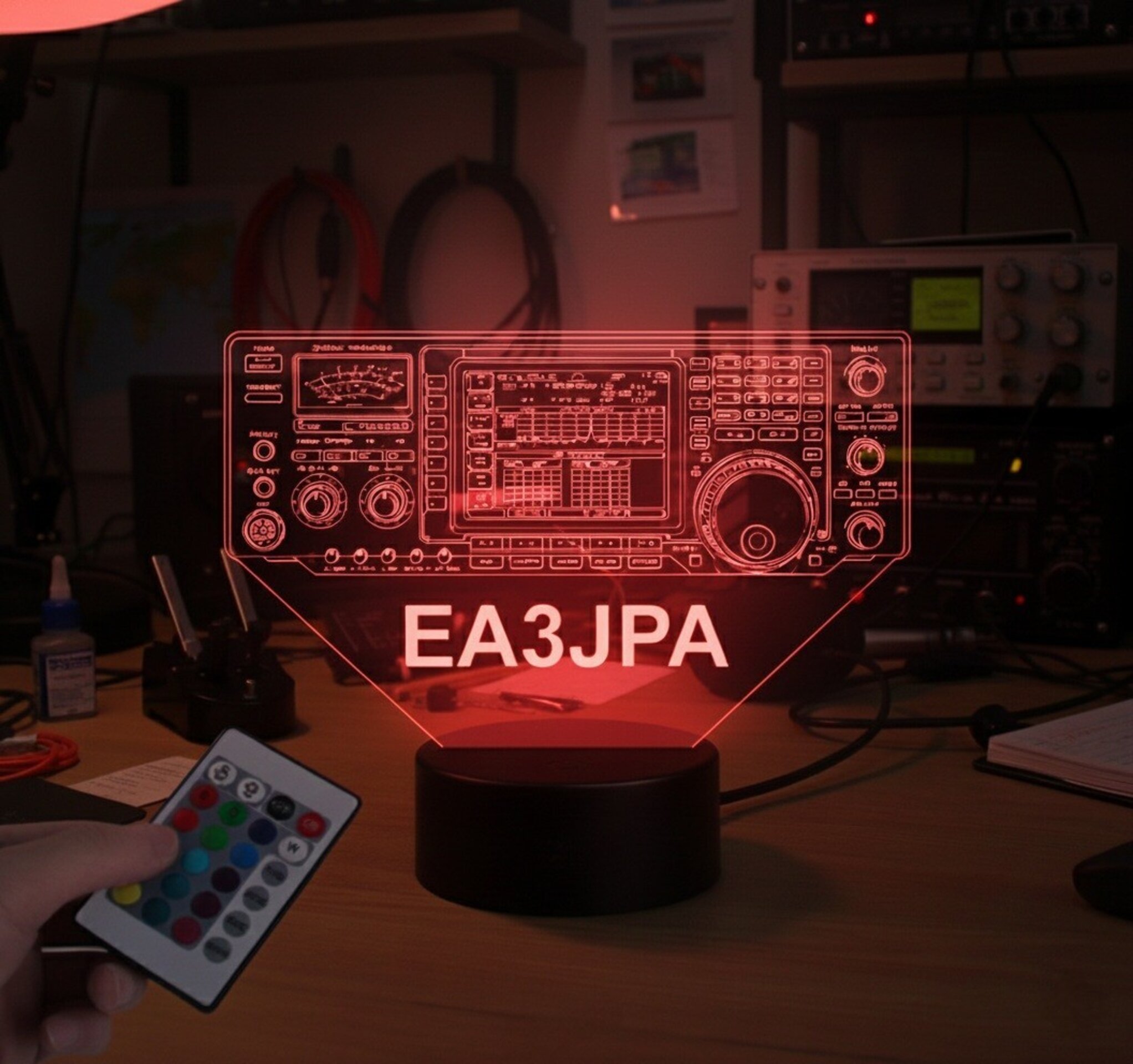 Lampara led Emisora radioaficionado ICOM IC 756 pro III personalizada indicativo - 4