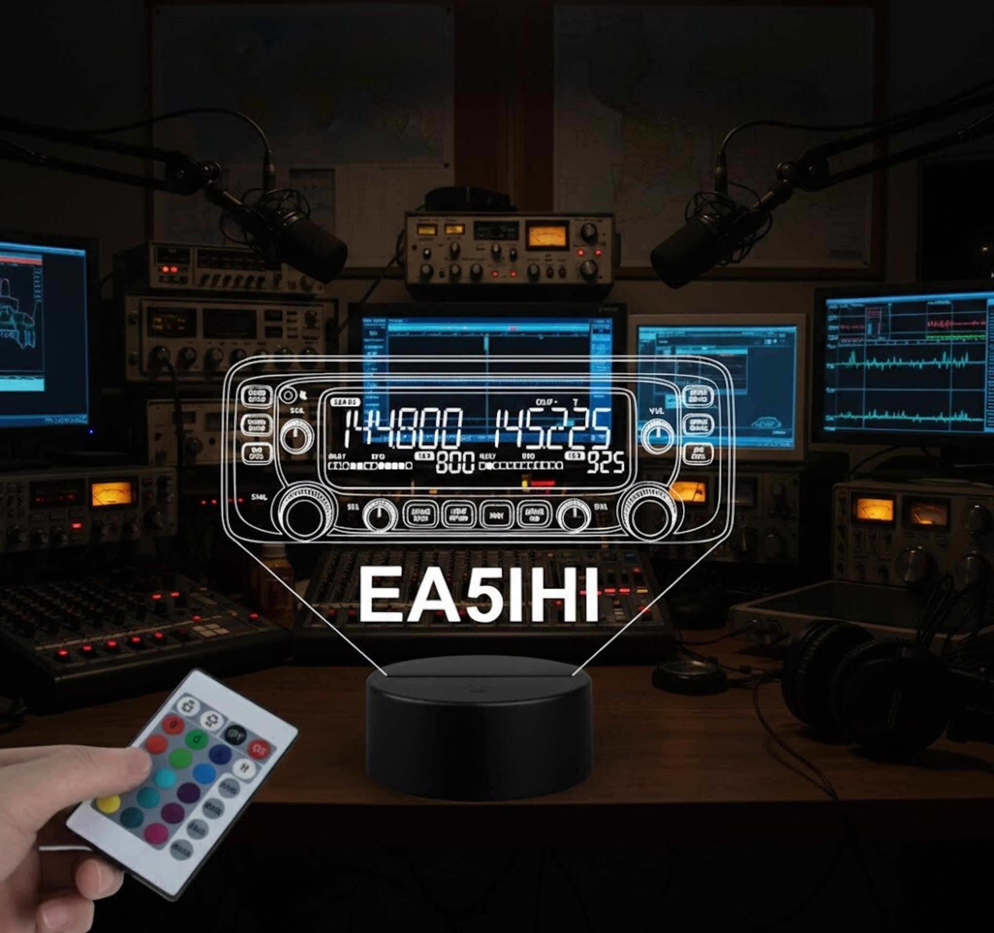 Lampara led Emisora radioaficionado ICOM IC 2730 personalizada indicativo - 6
