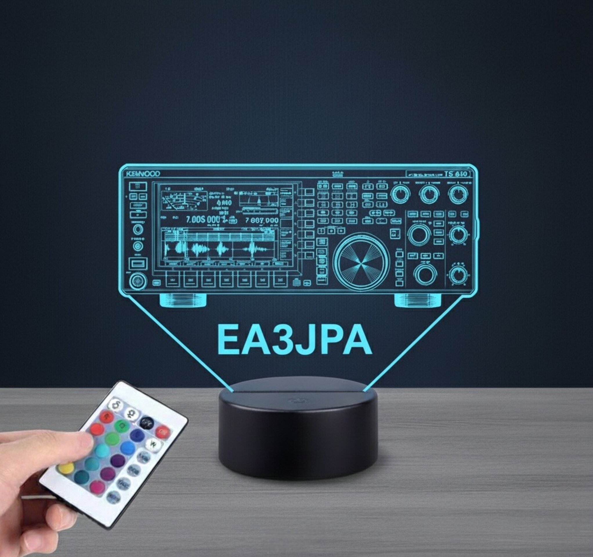 Lampara led Emisora radioaficionado KENWOOD TS-890 personalizada + indicativo - 3