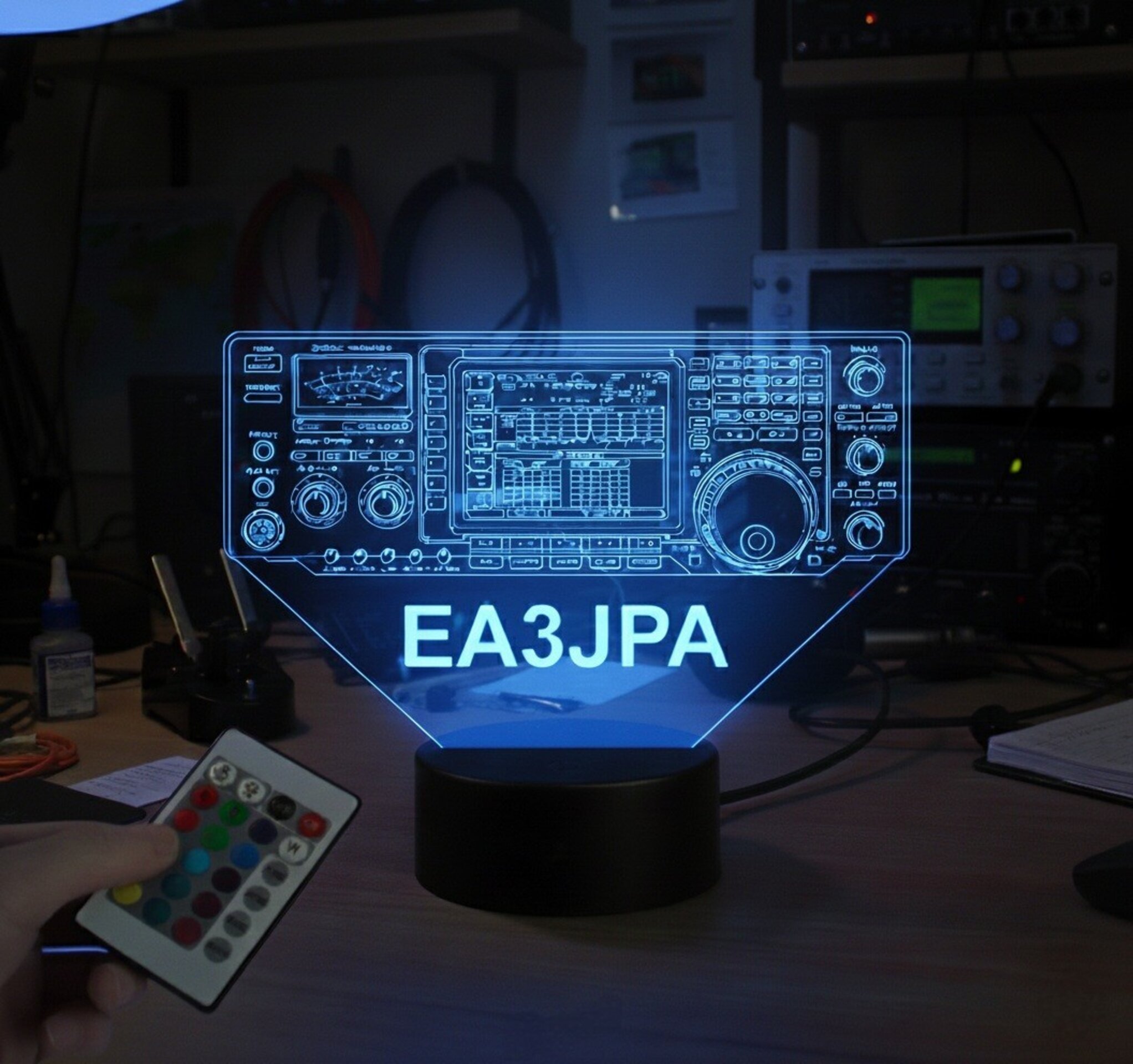 Lampara led Emisora radioaficionado ICOM IC 756 pro III personalizada indicativo - 5