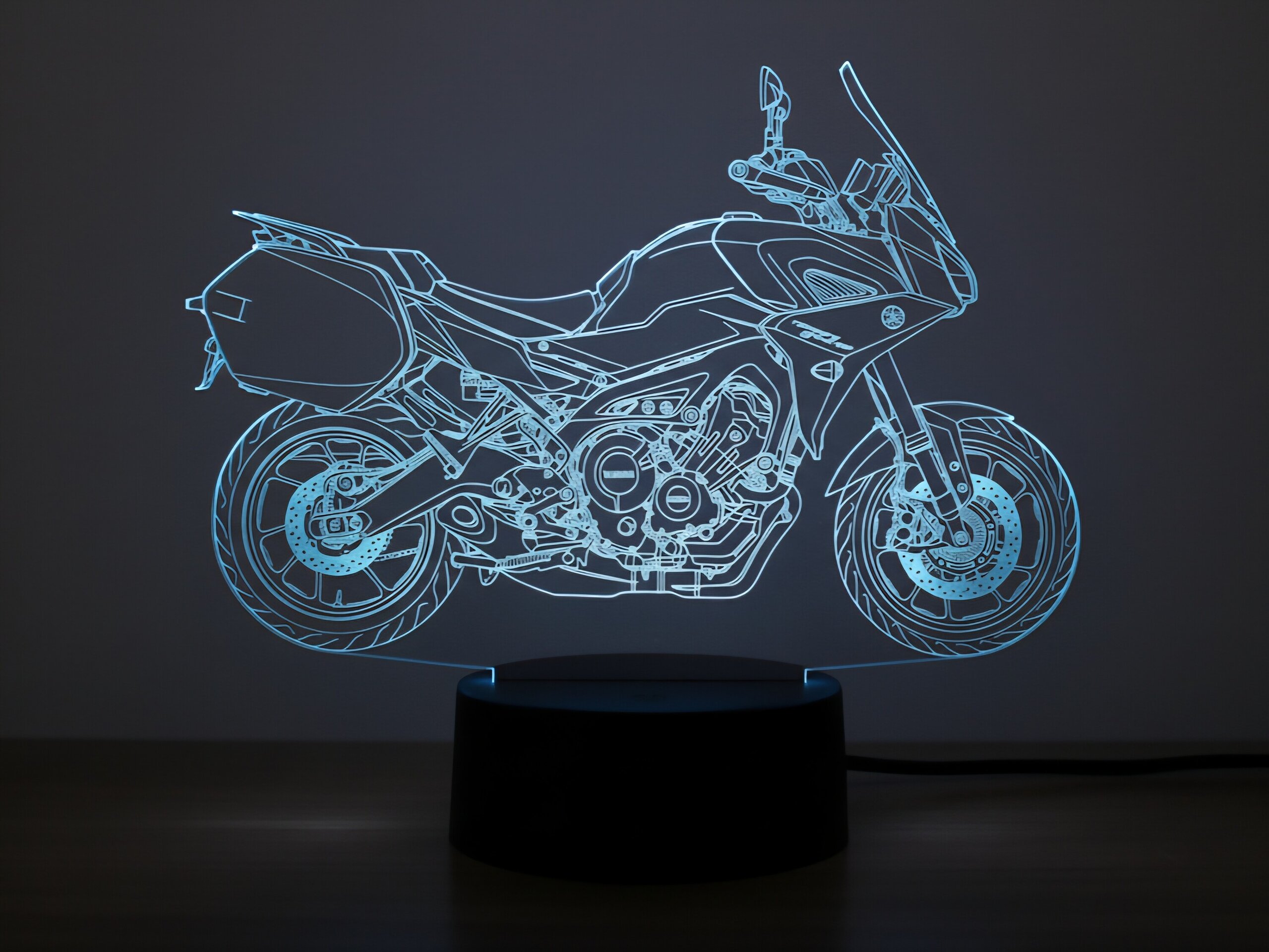 Lampara led 3d Moto Yamaha Tracer 900 GT año 2023 personalizable, sobremesa - 2