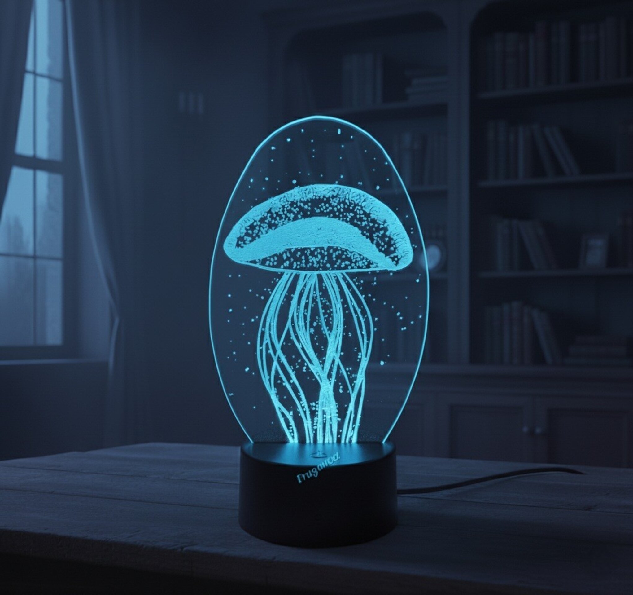 Lampara led 3d Preciosa Luna para decorar salon, domitorio, salita. - 1