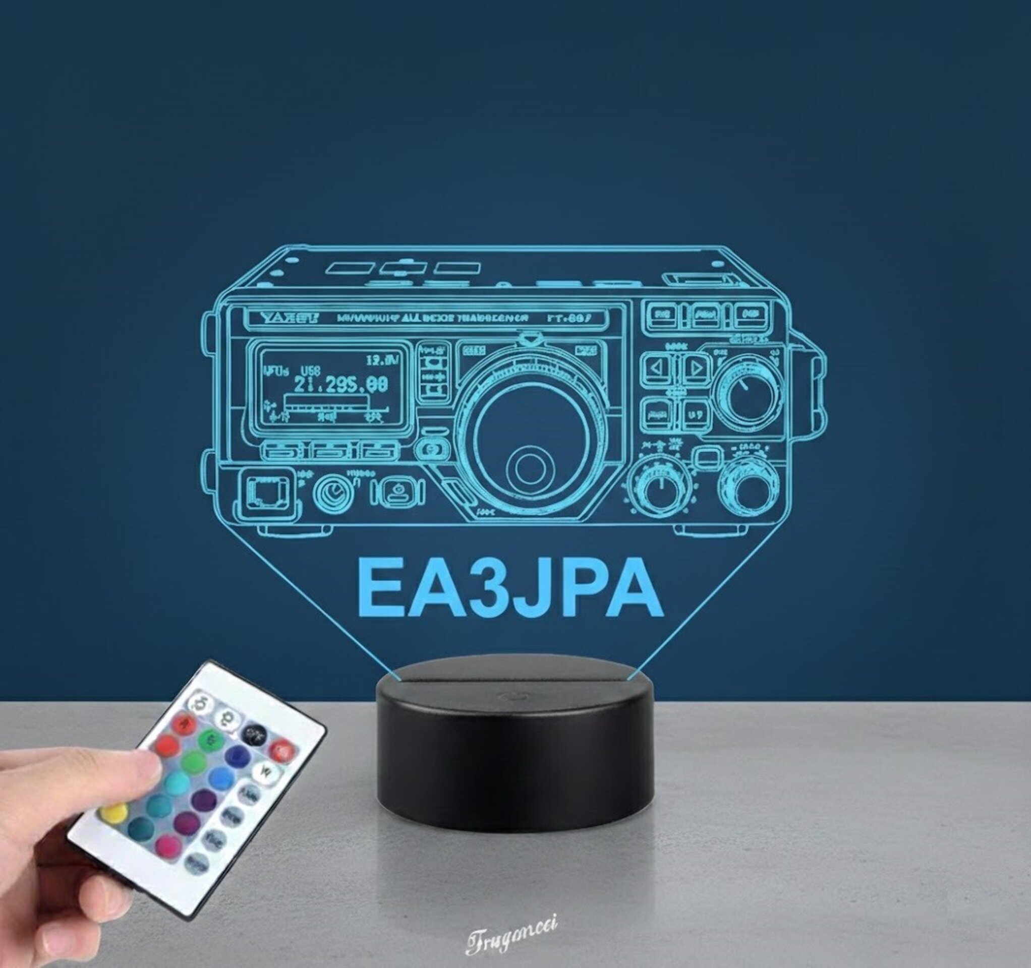 Lampara led Emisora radioaficionado YAESU FT 897, personalizada + indicativo - 5