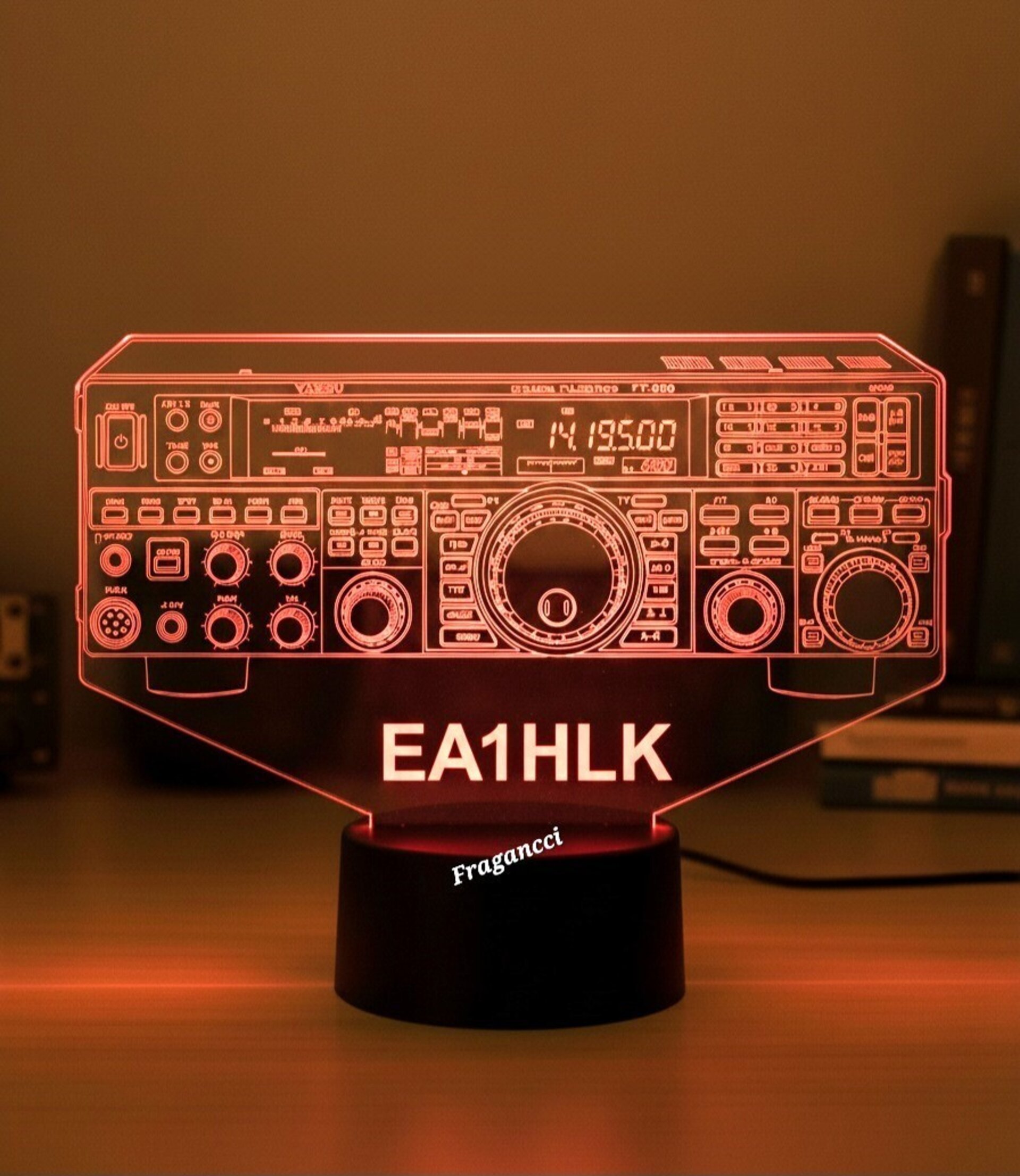 Lampara led Emisora radioaficionado YAESU FT 950 personalizada + indicativo - 2
