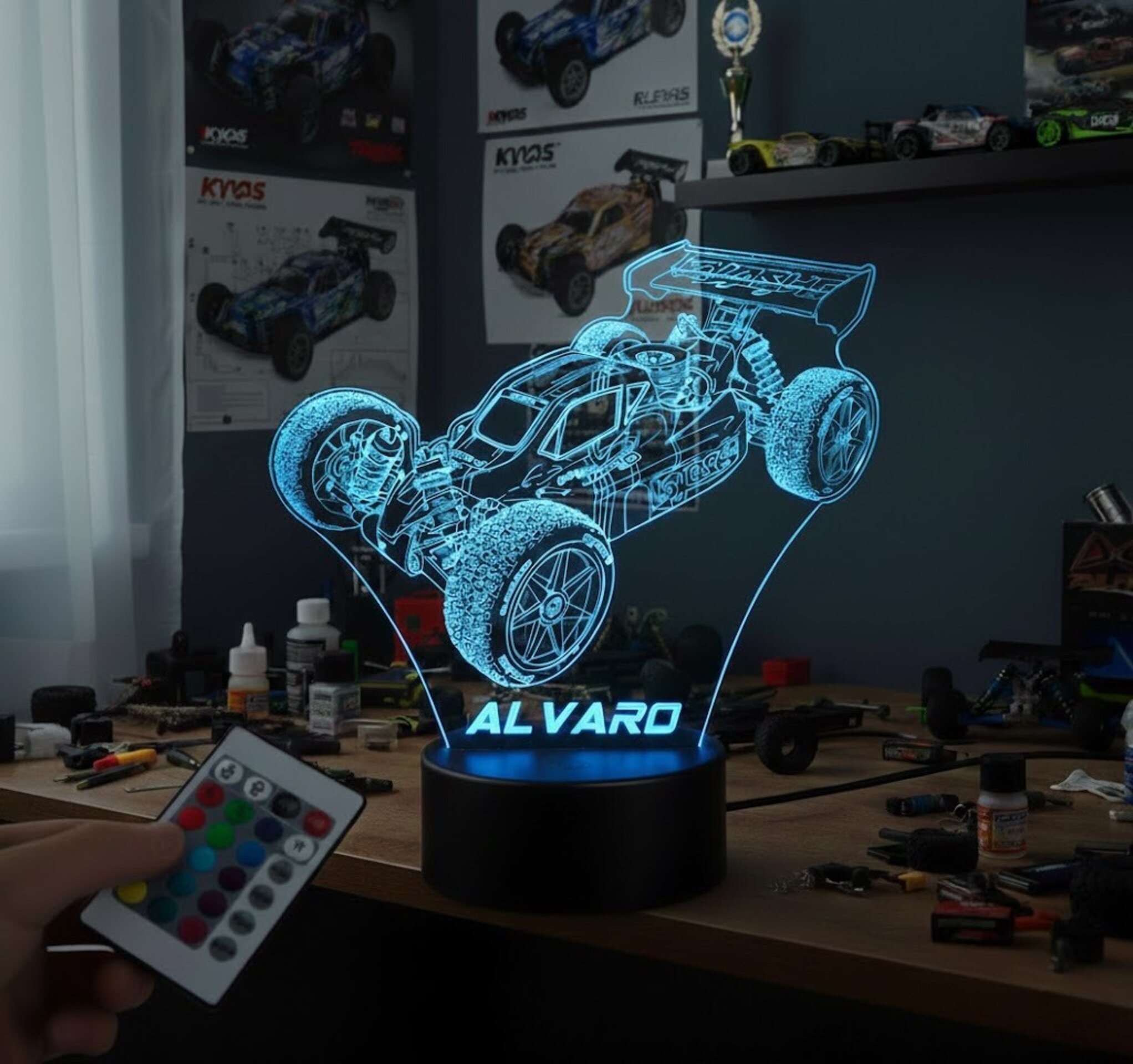 Lámpara LED 3D Kyosho Inferno MP10 - Luz Buggy RC 1/8 Personalizable - 4