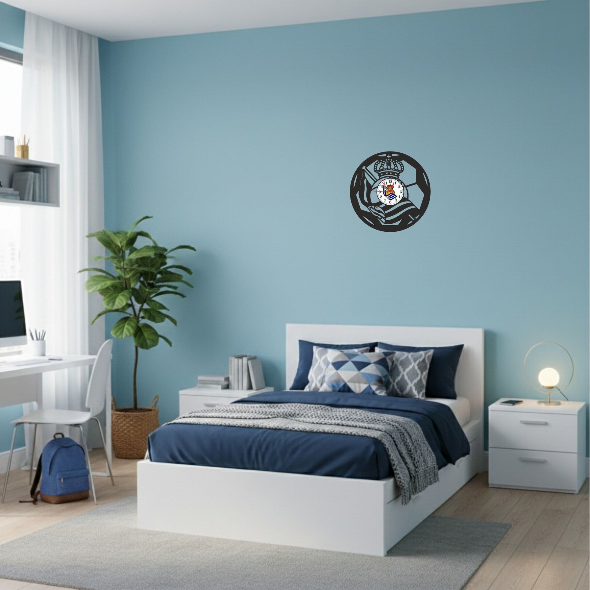 Reloj de metraquilato de fabricación artesanal. Equipo futbol Real Sociedad - 2