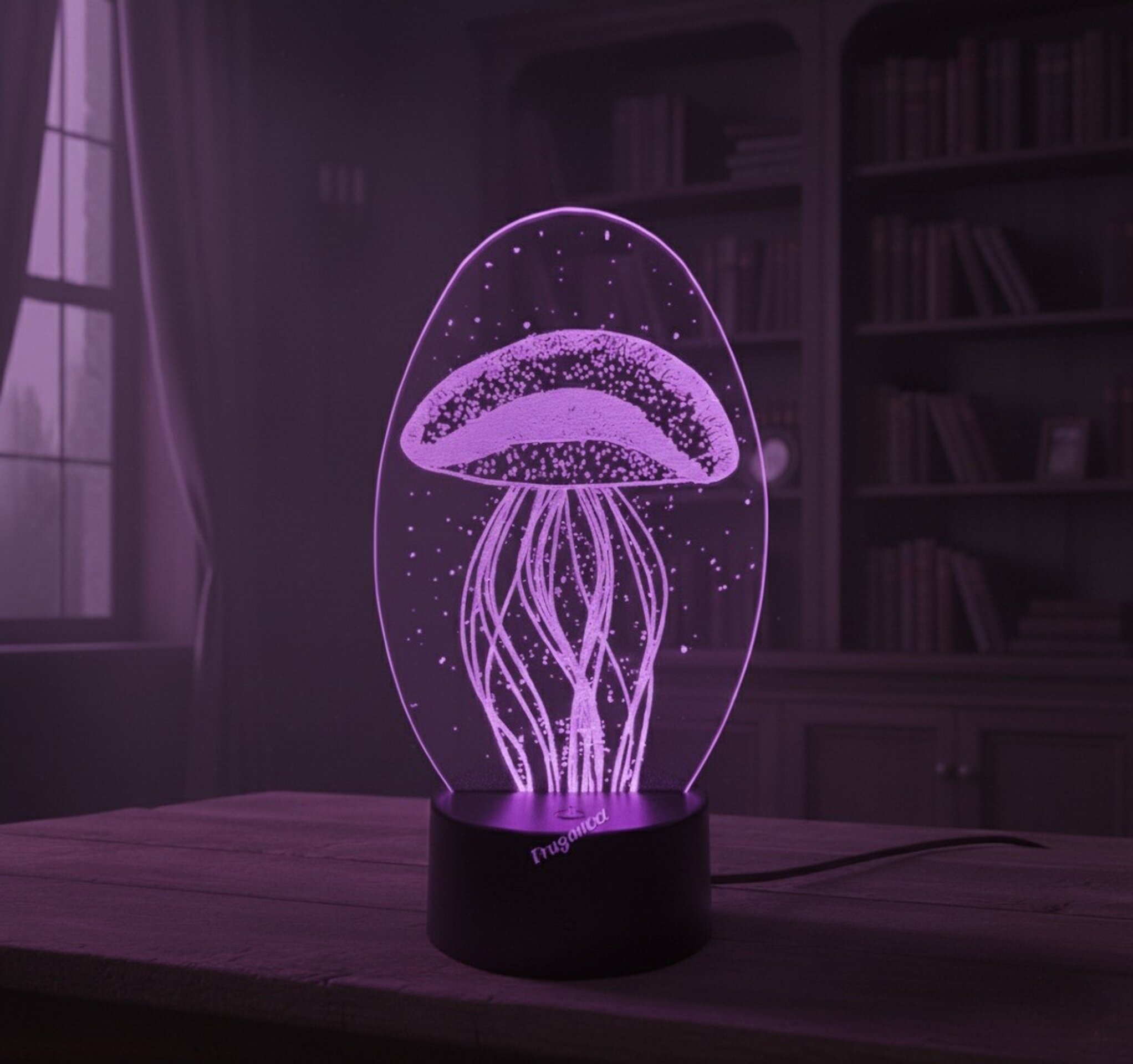 Lampara led 3d Preciosa Luna para decorar salon, domitorio, salita. - 7